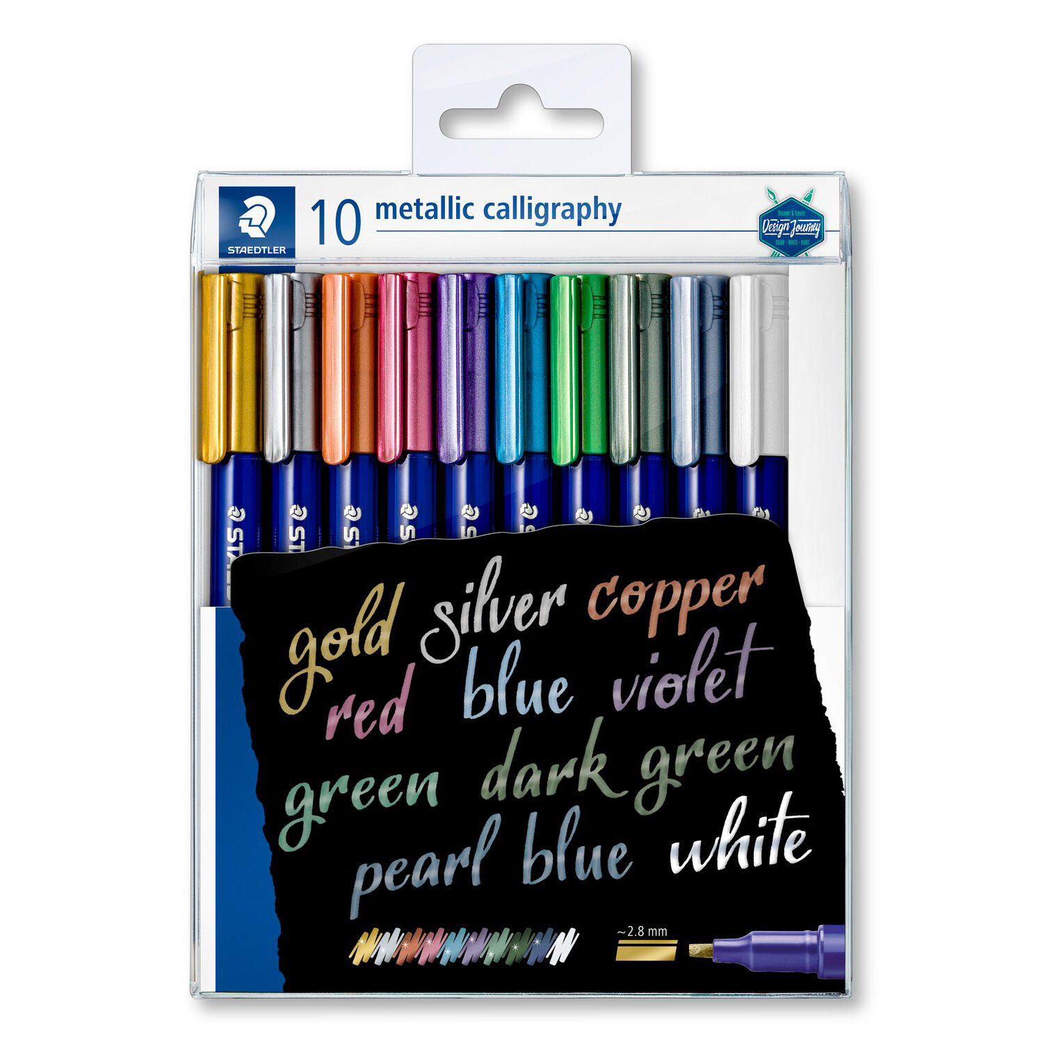 Staedtler Marker Metallic Calligraphy, 10 Stifte sortiert
