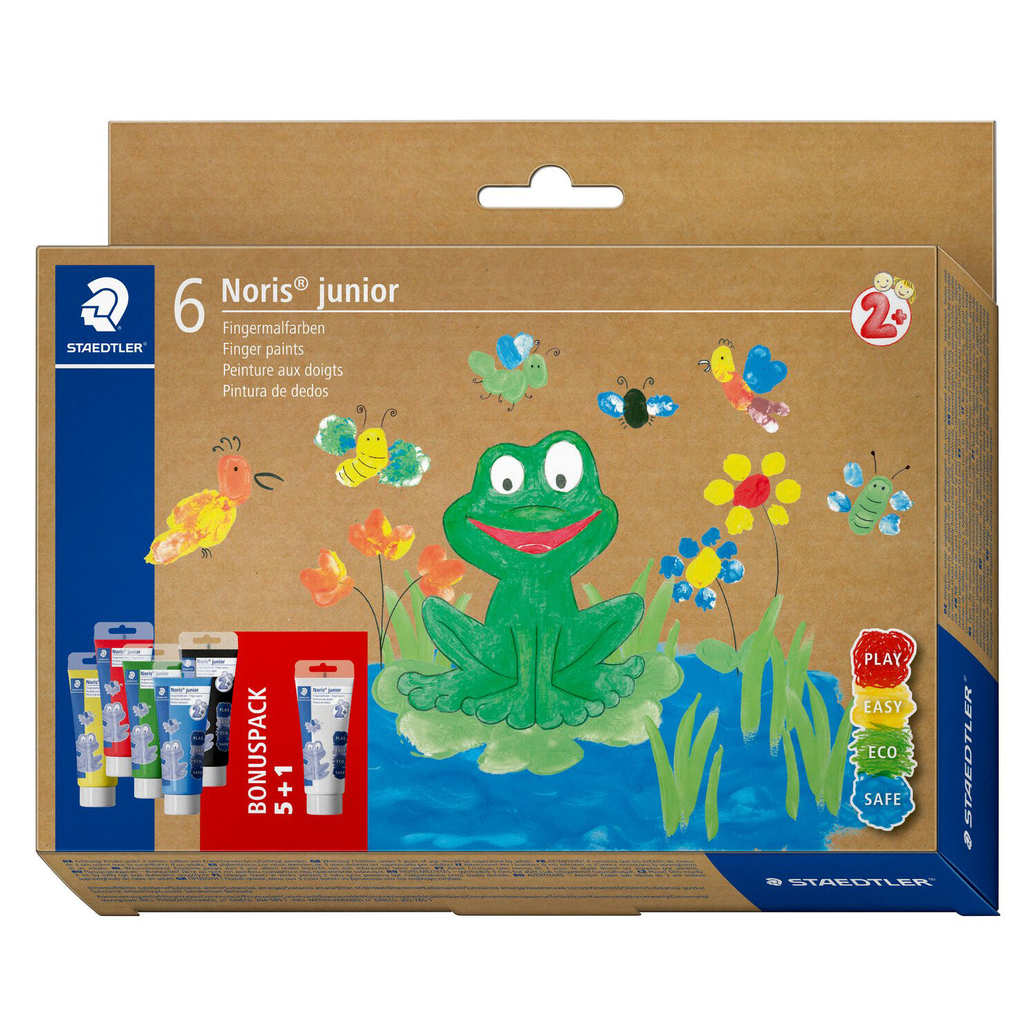 Staedtler Fingermalfarbe Noris junior, 6 Farben sortiert