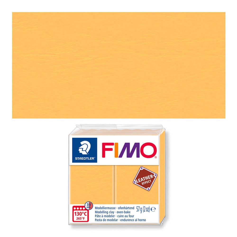 Staedtler Fimo Effect Leder, 57g, Safrangelb