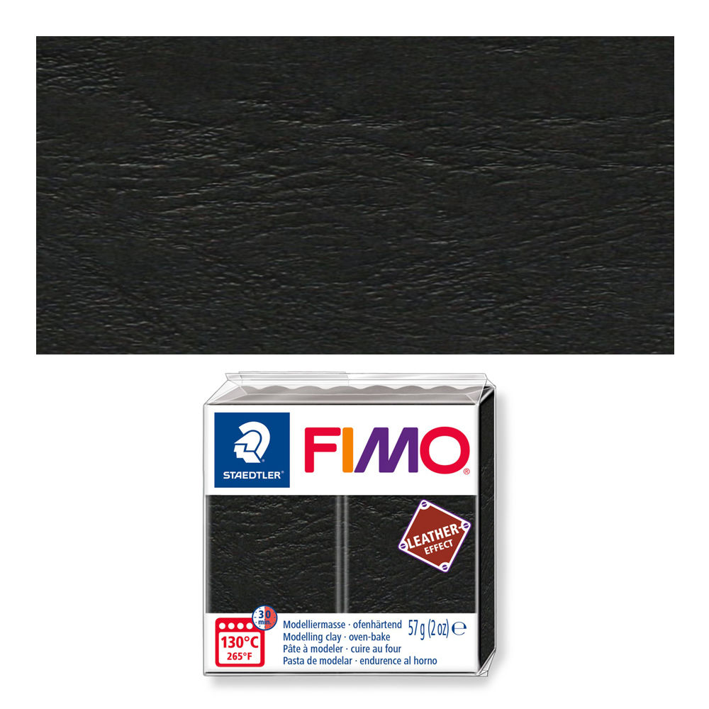 Staedtler Fimo Effect Leder, 57g, Schwarz