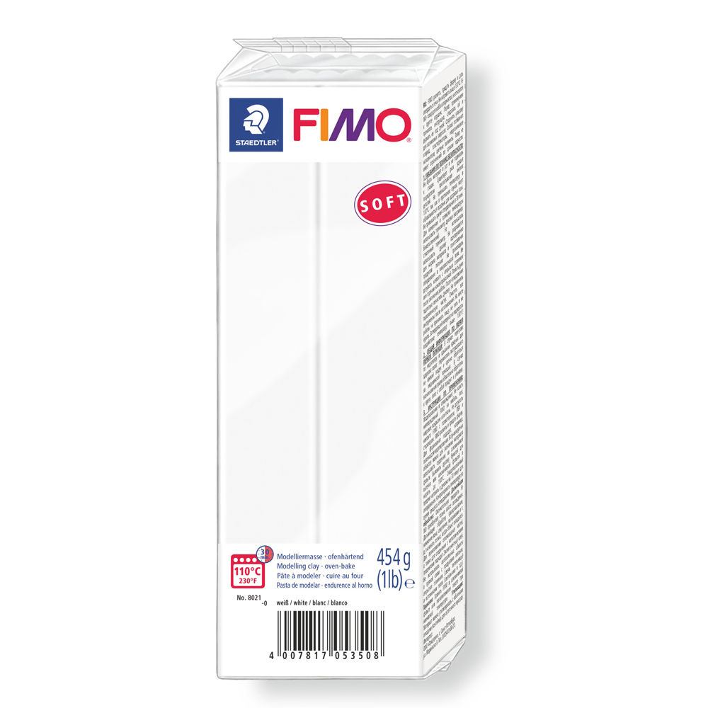 Fimo Soft Groblock, 454g, Wei