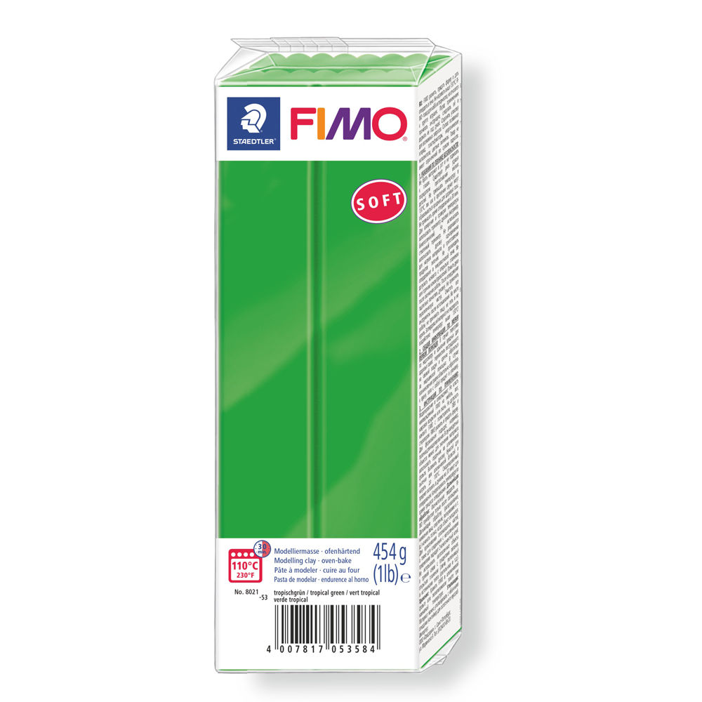 Fimo Soft Großblock, 454g, Tropischgrün