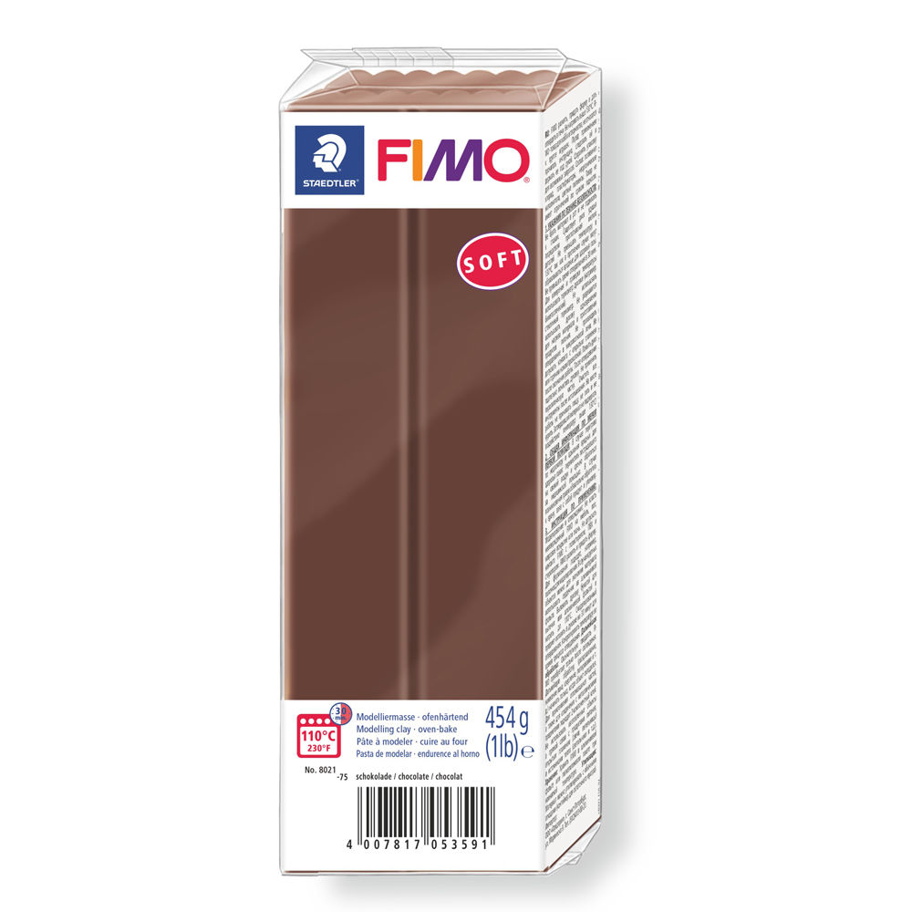 Fimo Soft Groblock, 454g, Schokolade