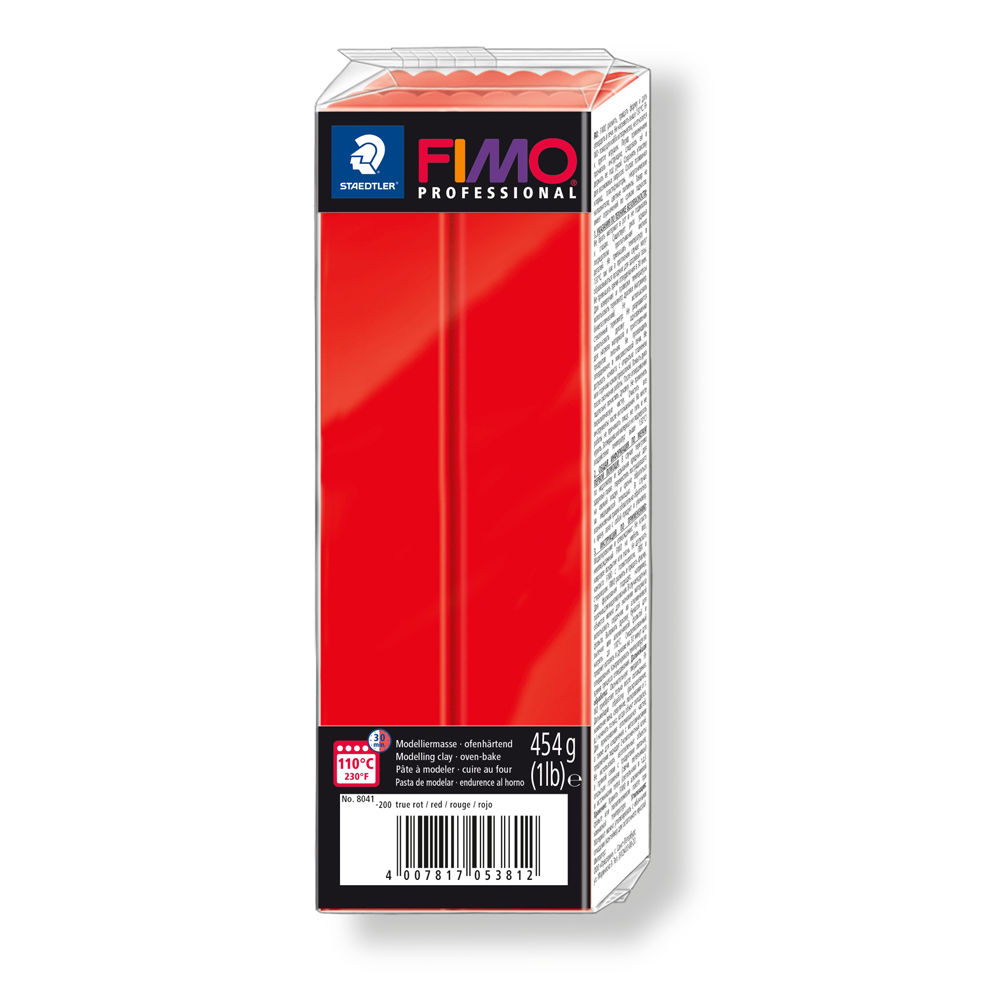 Fimo Professional Groblock, 454g, Reinrot