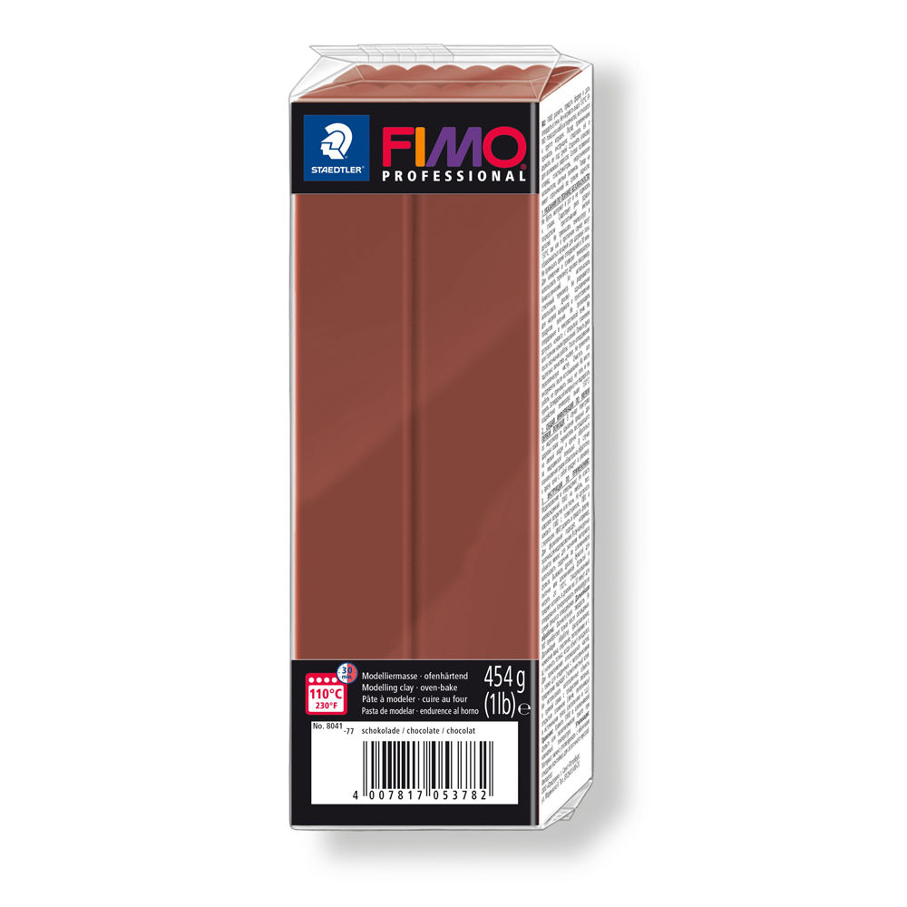 Fimo Professional Großblock, 454g, Schokolade