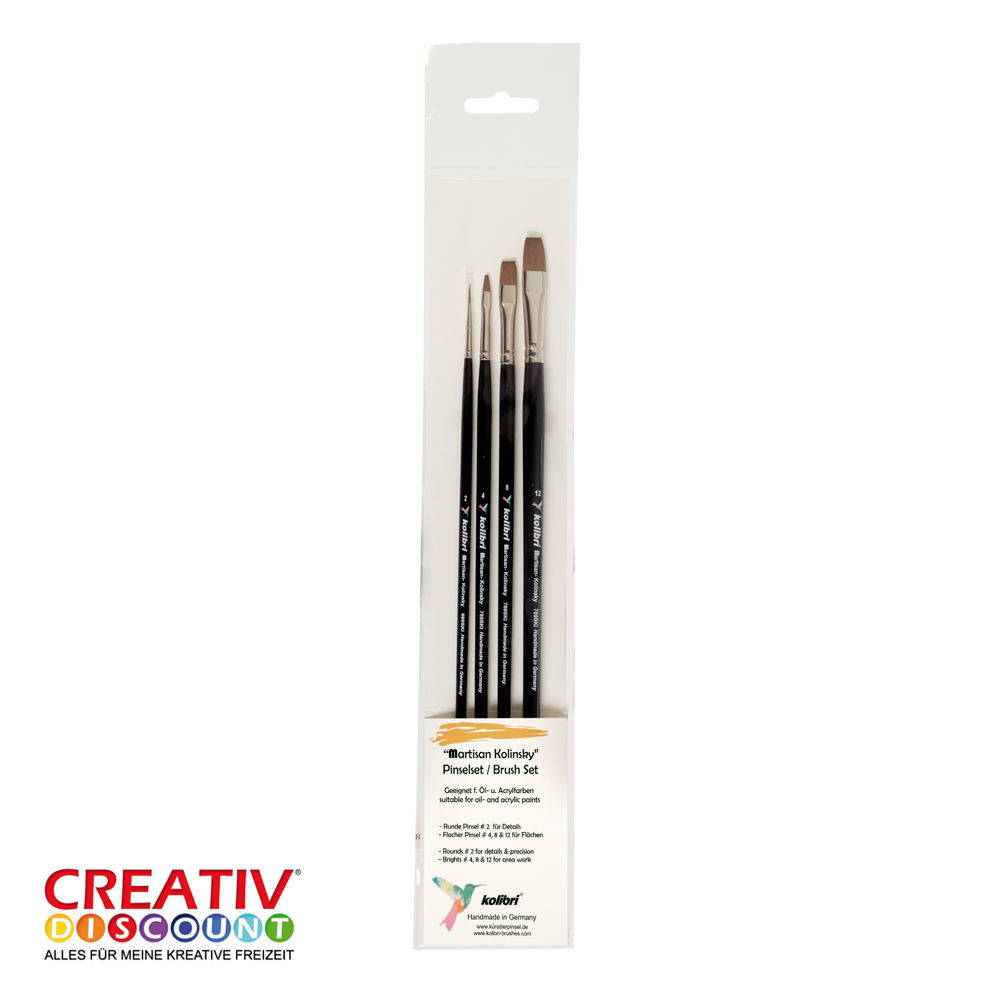SALE Martisan Kolinsky Pinsel Set, 4- teillig
