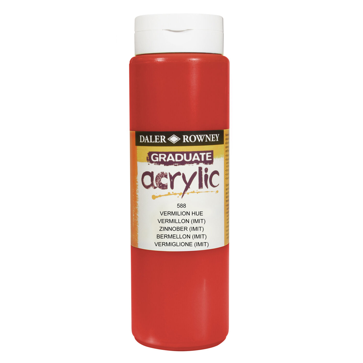 NEU GRADUATE Acrylfarbe 500 ml, Zinnober (imit.)