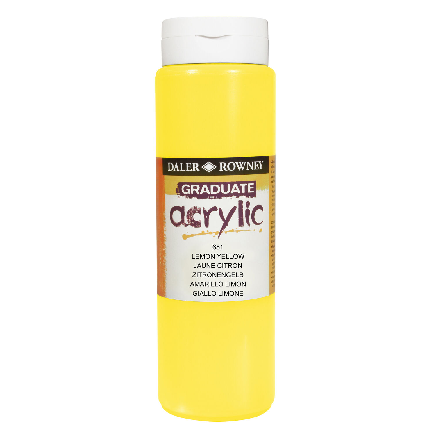 NEU GRADUATE Acrylfarbe 500 ml, Zitronengelb