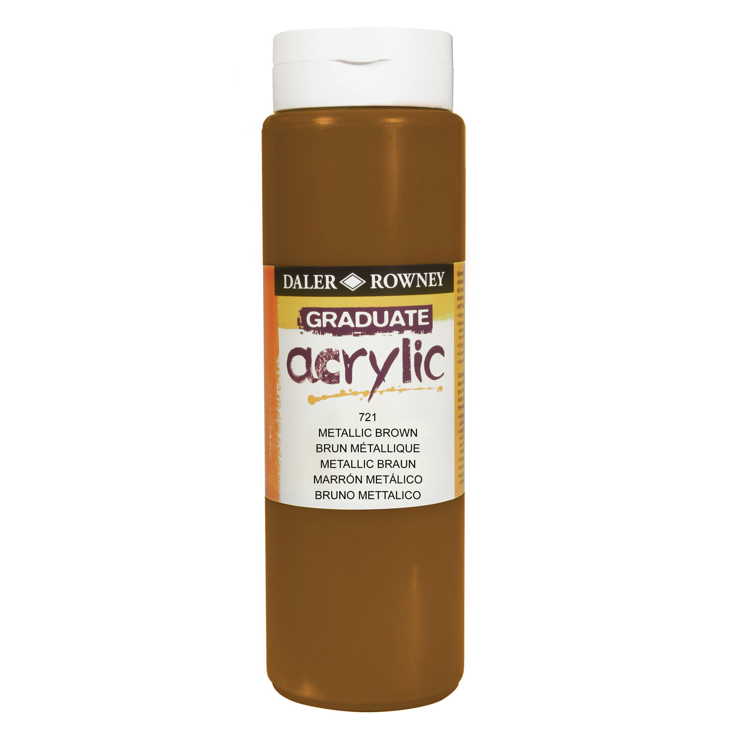 NEU GRADUATE Acrylfarbe 500 ml, Metallic Braun