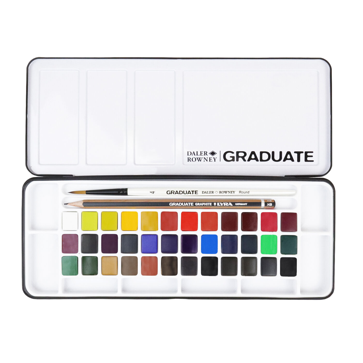 NEU GRADUATE Aquarell Metallkasten mit 36 x 1/2 Npfchen Bild 2