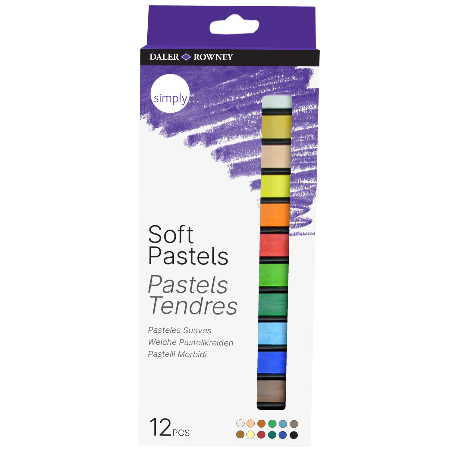 NEU Simply Pastellkreiden Set mit 12 weichen Pastellkreiden