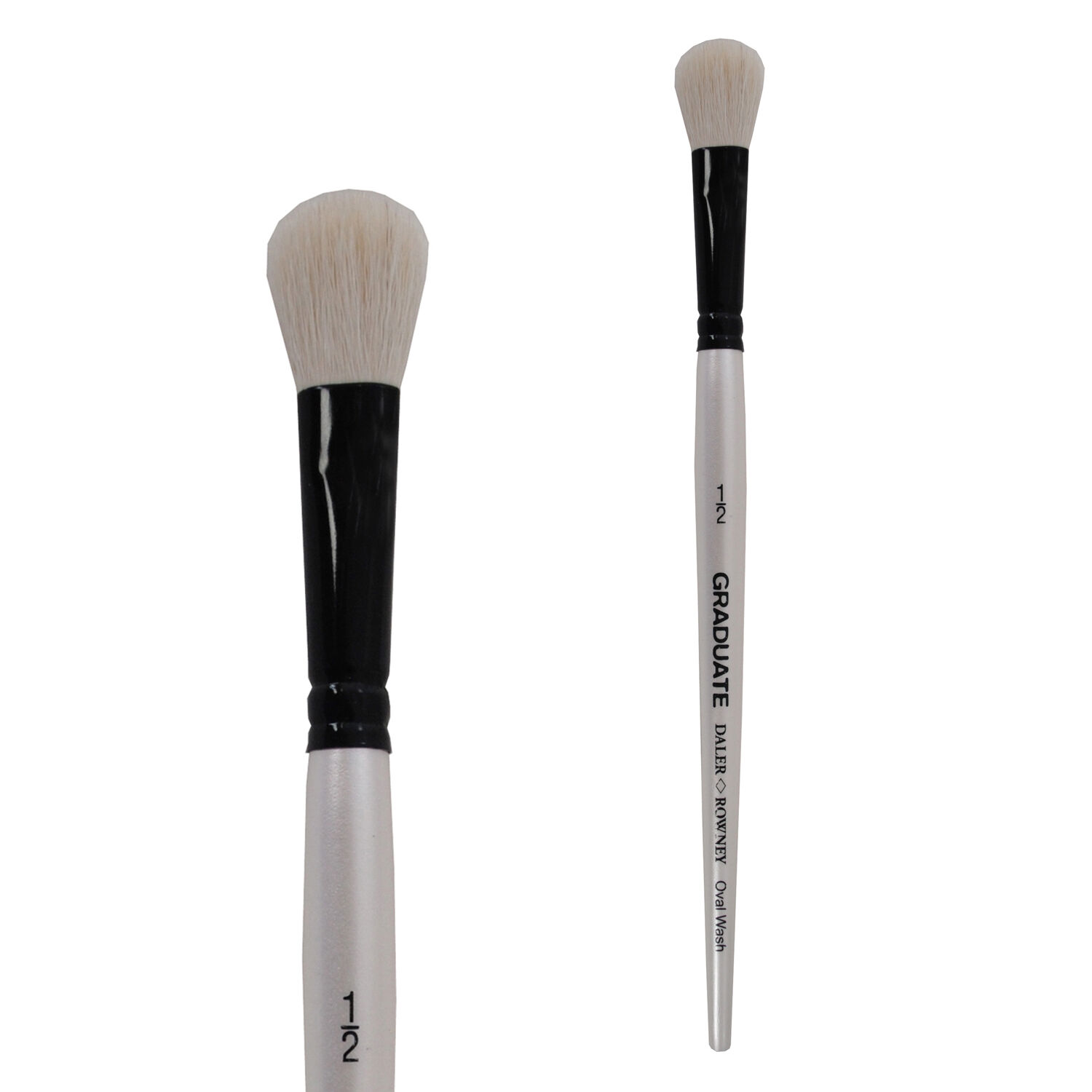 NEU GRADUATE Pinsel Weies Ziegenhaar, Verwascher oval, kurzstielig, Gr. 