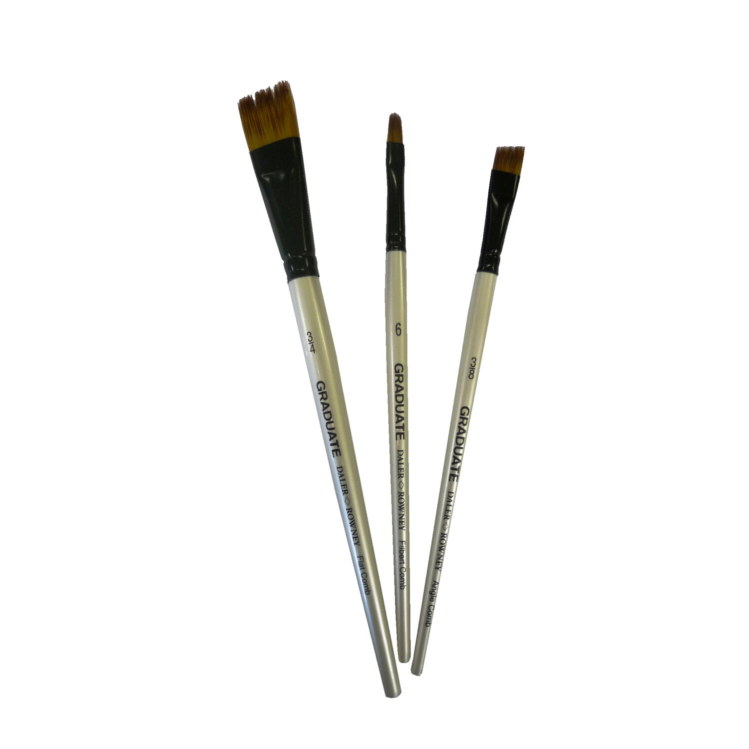 NEU GRADUATE Pinselset Flach, kurzstielig, 3 Synthetikpinsel Bild 2