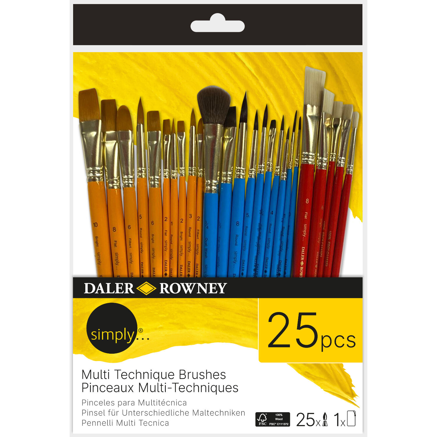 NEU Simply Mixed Media Pinsel Set mit 25 Pinseln A/W/O