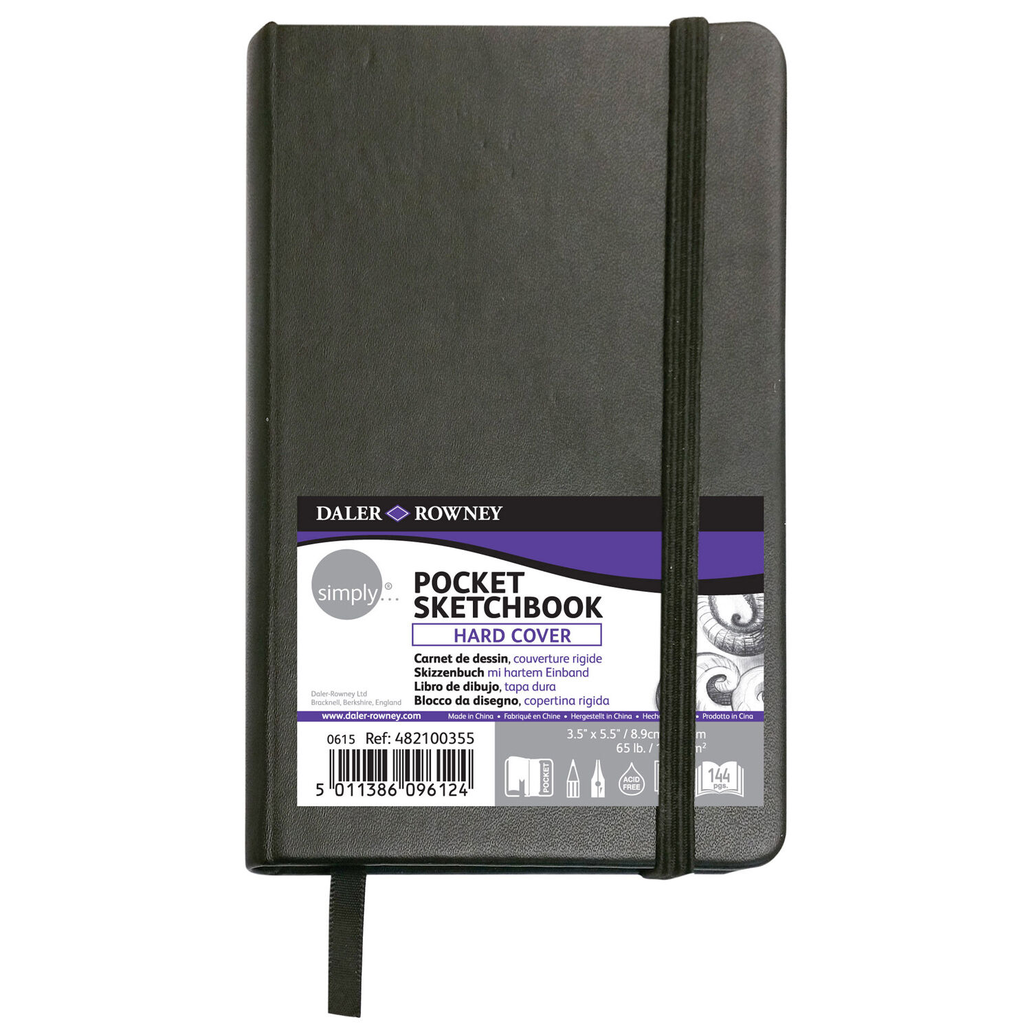NEU Simply Skizzenbuch Hardcover, Taschenformat 9x14cm, 72 Blatt