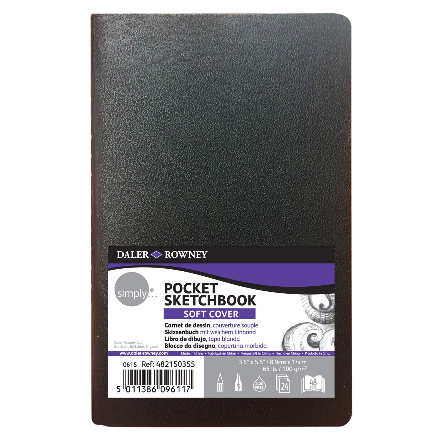 NEU Simply Skizzenbuch Softcover, Taschenformat 9x14cm, 24 Blatt