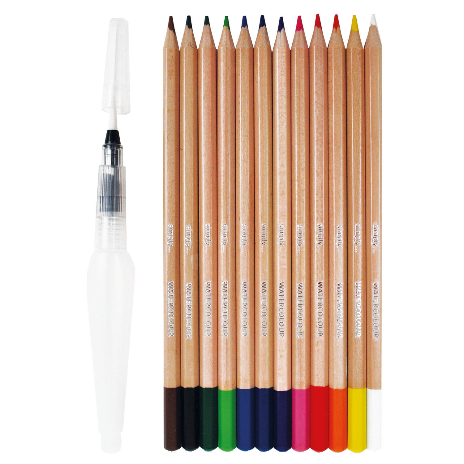 NEU Simply Aquarellstifte 12er Set + Wassertankpinsel Bild 3