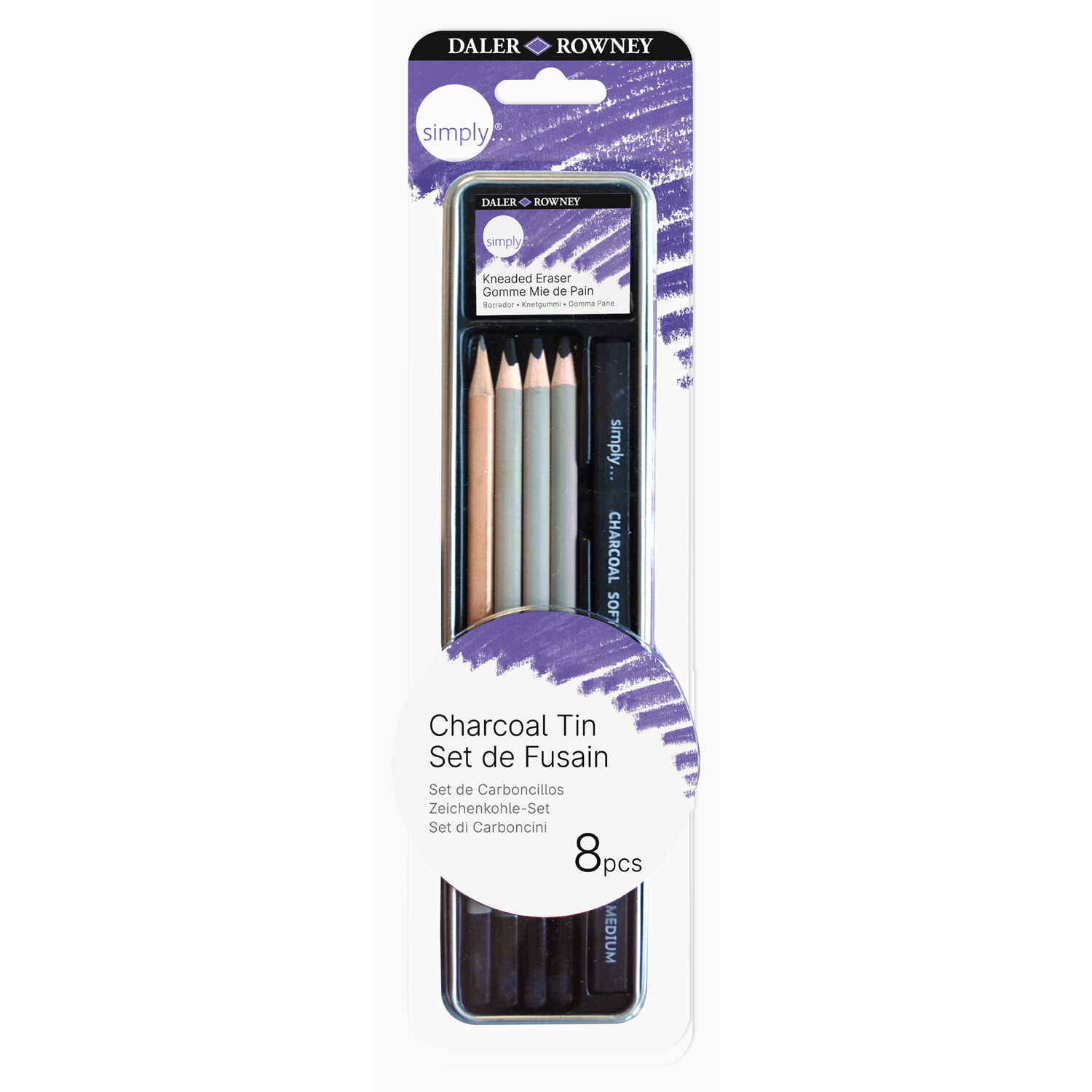 NEU Simply Zeichenkohle Set 8 Teile