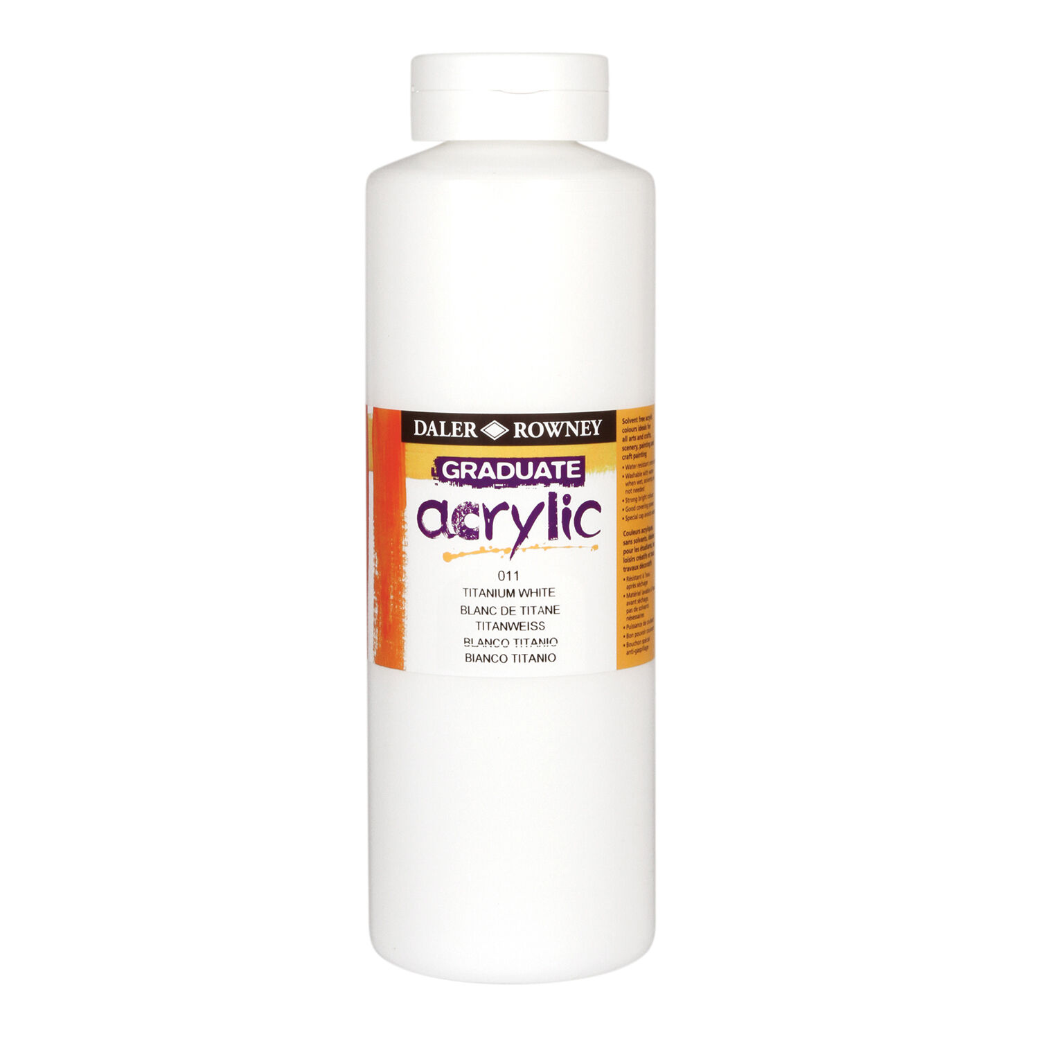 NEU GRADUATE Acrylfarbe 1 Liter, Titanwei