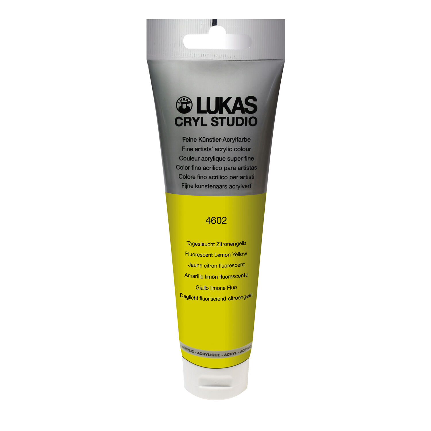 NEU LUKAS CRYL STUDIO / Acrylfarbe, Tagesleuchtfarbe 125 ml, Zitronengelb