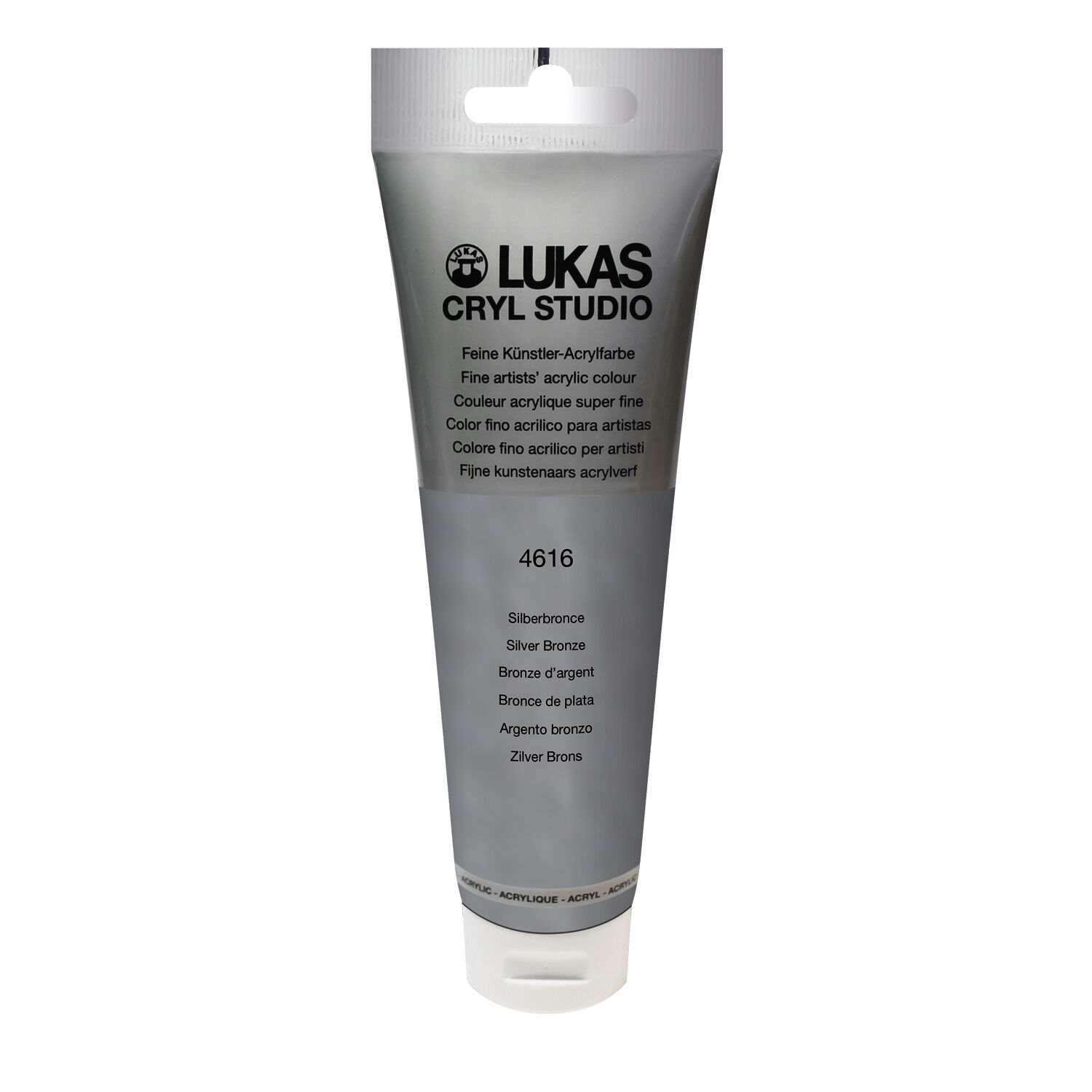 NEU LUKAS CRYL STUDIO / Acrylfarbe, 125 ml, Silberbronze