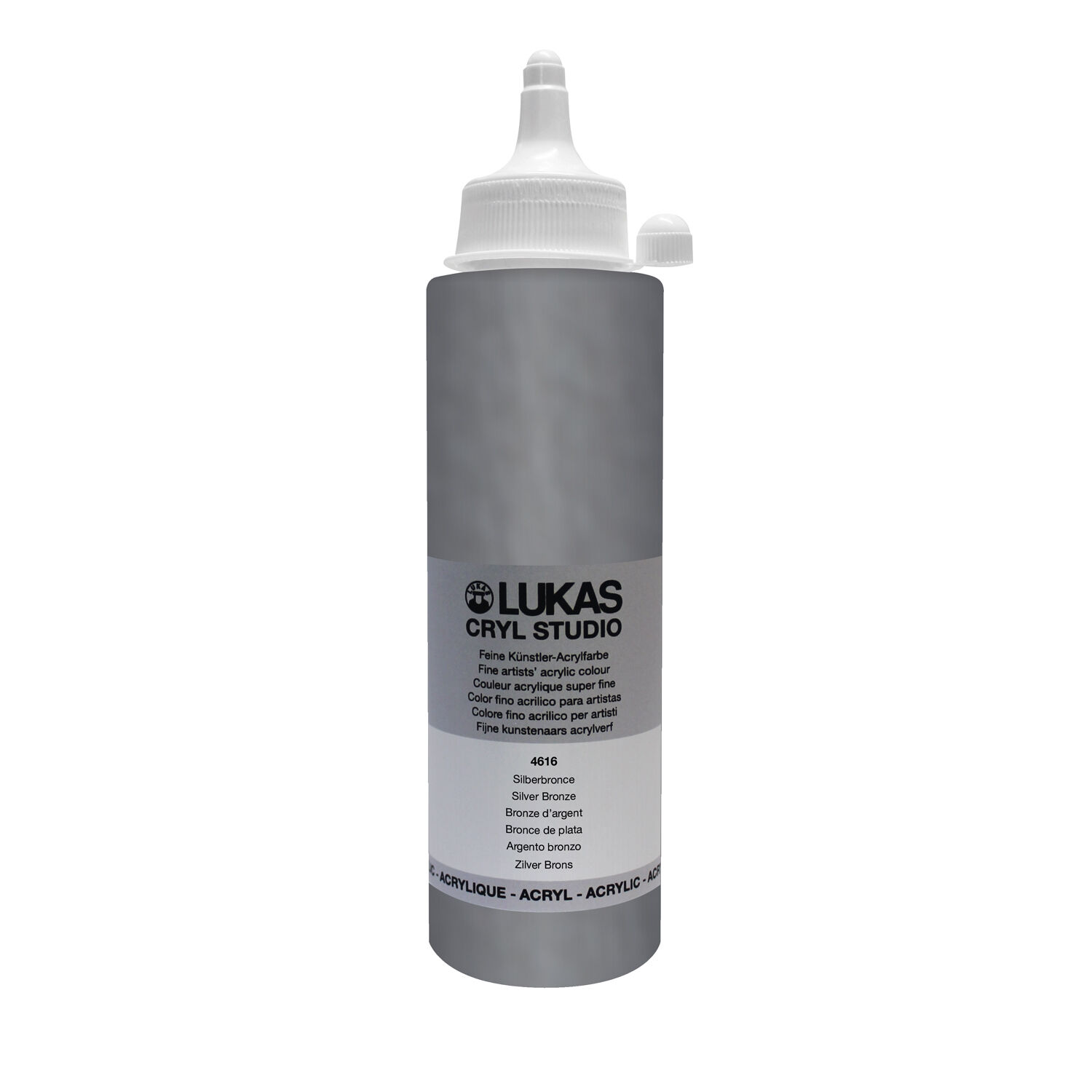 NEU LUKAS CRYL STUDIO / Acrylfarbe, 250 ml, Silberbronze