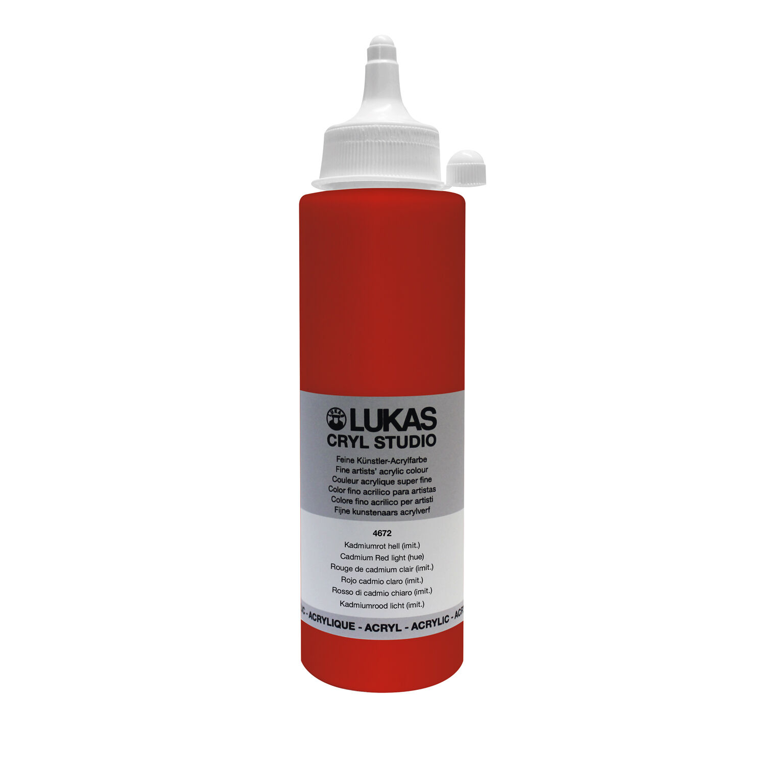 NEU LUKAS CRYL STUDIO / Acrylfarbe, 250 ml, Kadmiumrot hell (imit.)