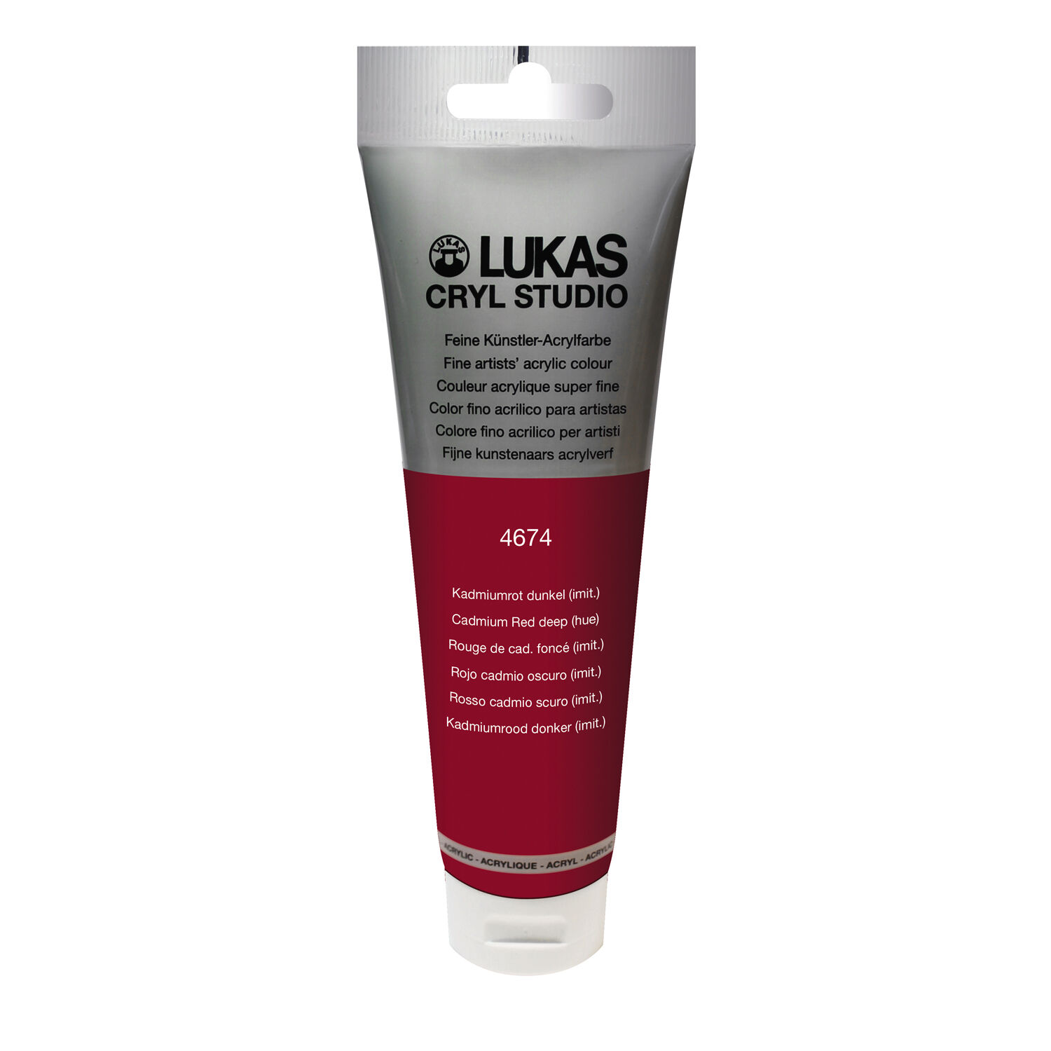 NEU LUKAS CRYL STUDIO / Acrylfarbe, 125 ml, Kadmiumrot dunkel (imit.)
