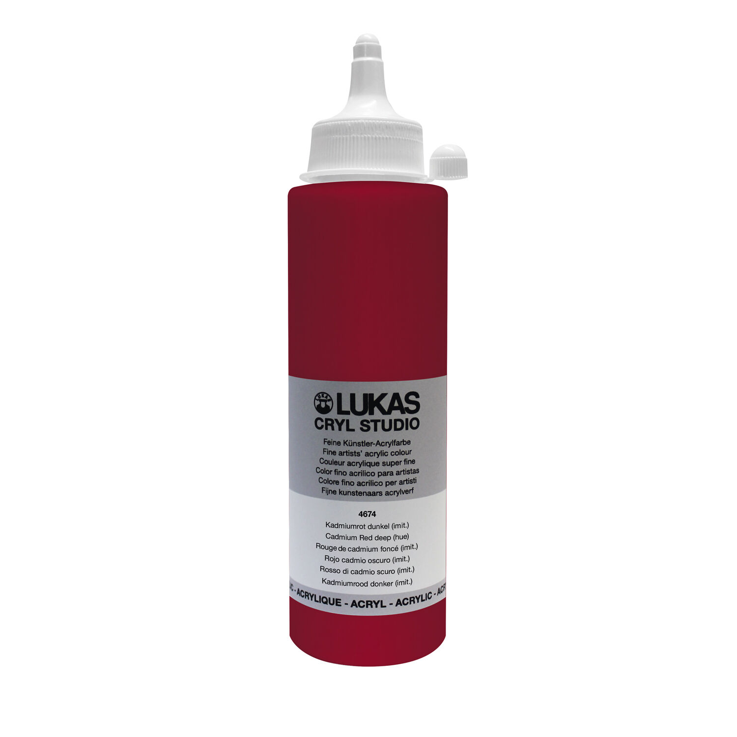 NEU LUKAS CRYL STUDIO / Acrylfarbe, 250 ml, Kadmiumrot dunkel (imit.)