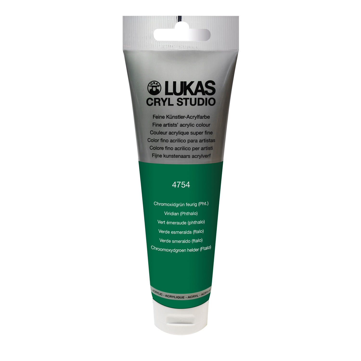 NEU LUKAS CRYL STUDIO / Acrylfarbe, 125 ml, Chromoxidgrn feurig (Phthalo)
