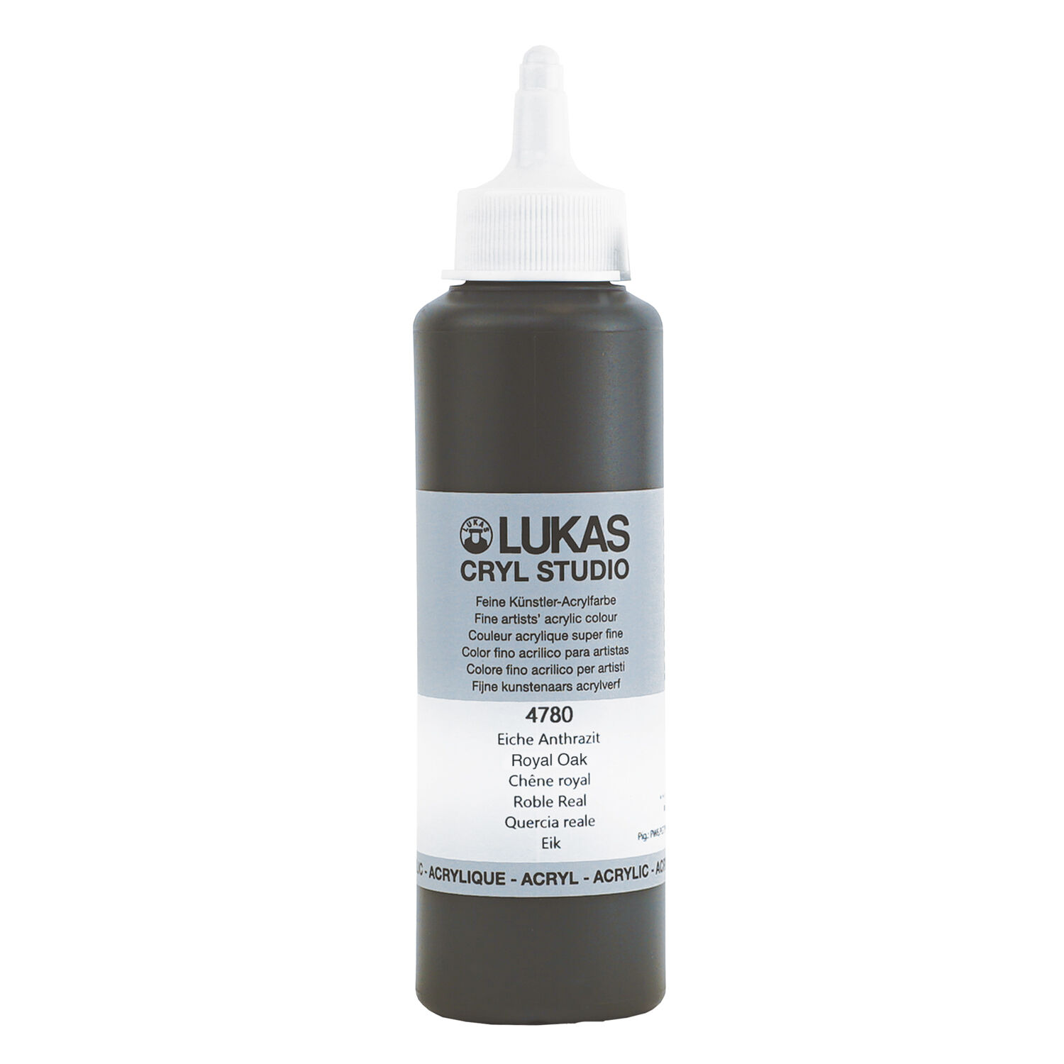 NEU LUKAS CRYL STUDIO / Acrylfarbe, 250 ml, Eiche Anthrazit