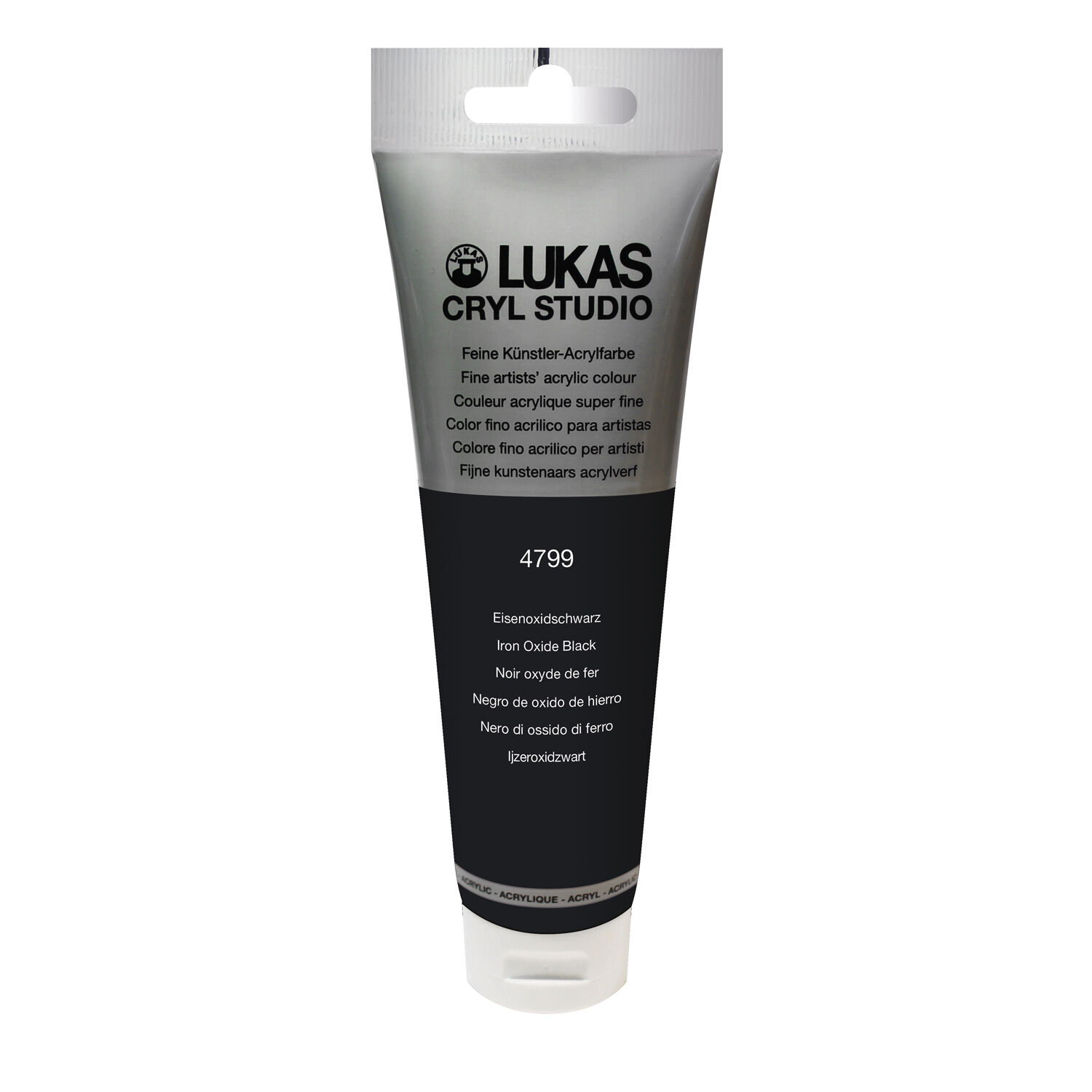 NEU LUKAS CRYL STUDIO / Acrylfarbe, 125 ml, Eisenoxidschwarz