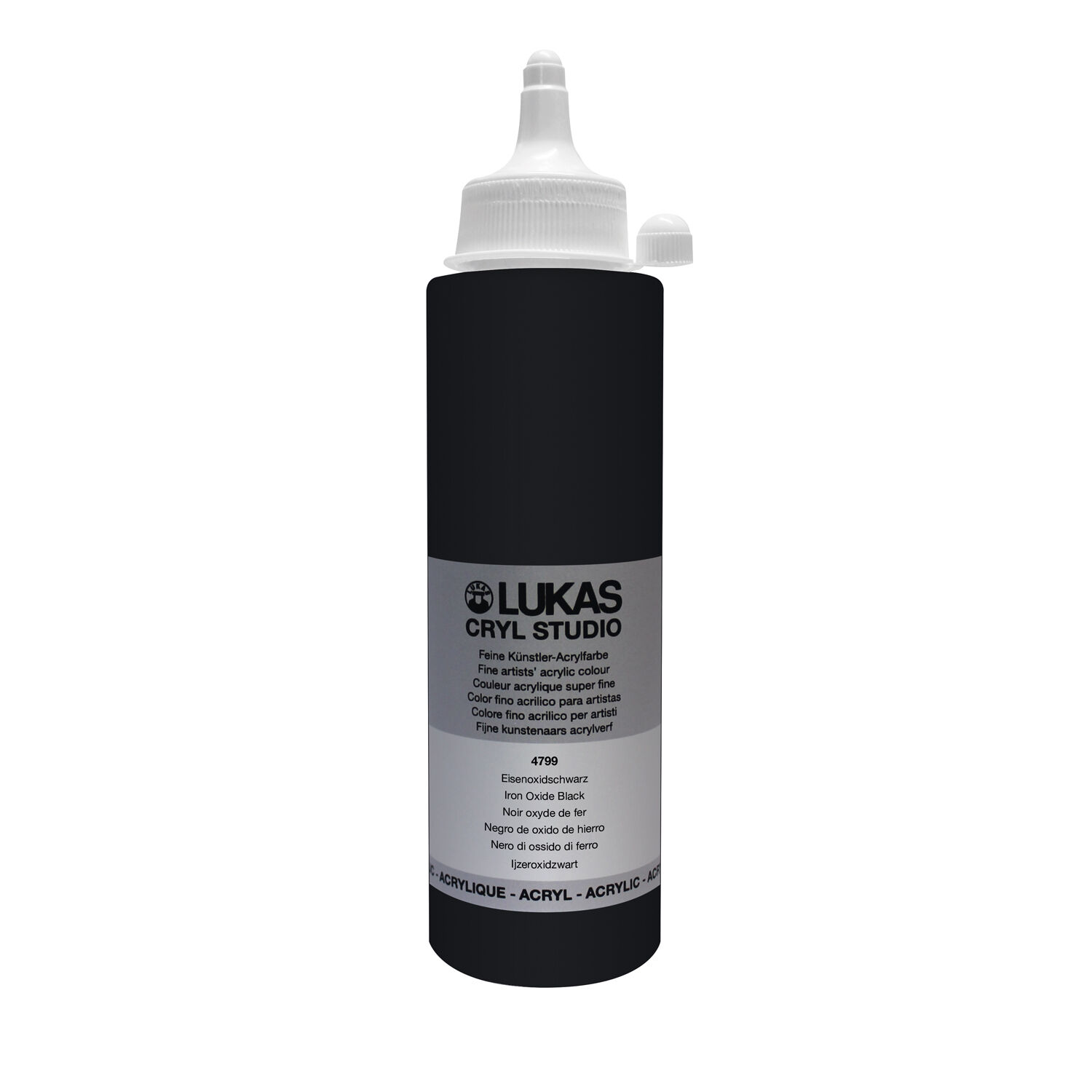 NEU LUKAS CRYL STUDIO / Acrylfarbe, 250 ml, Eisenoxidschwarz