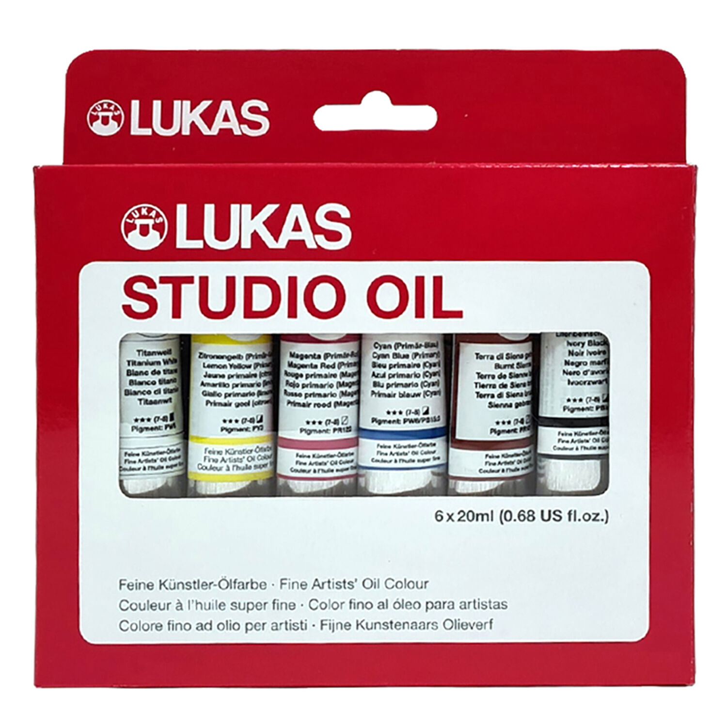 NEU LUKAS STUDIO OIL / lmalfarben Set, 6 x 20 ml