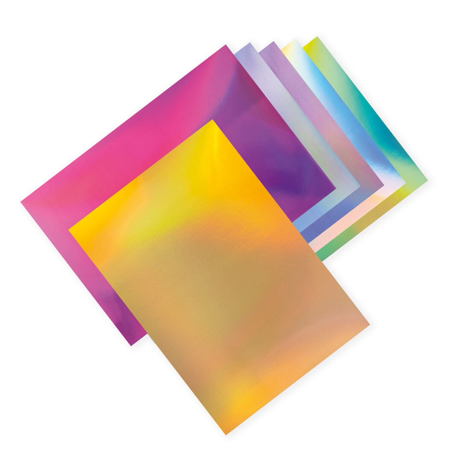 NEU Magic Rainbow Papier-Block, 24x34cm, 12 Blatt, 6 irisierende Farben sortiert je in 120 & 250 g/m Bild 2