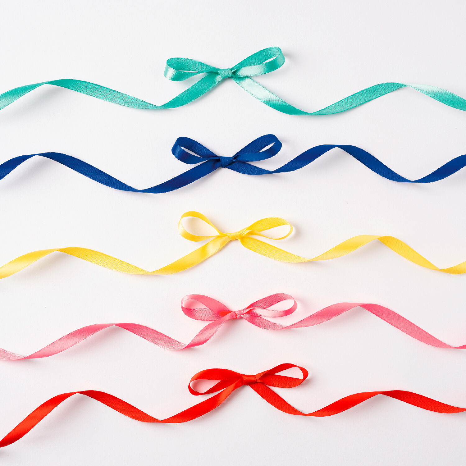 Satinbnder-Mix Rainbow, 5 Farben, 10mm x 4 Meter Bild 2