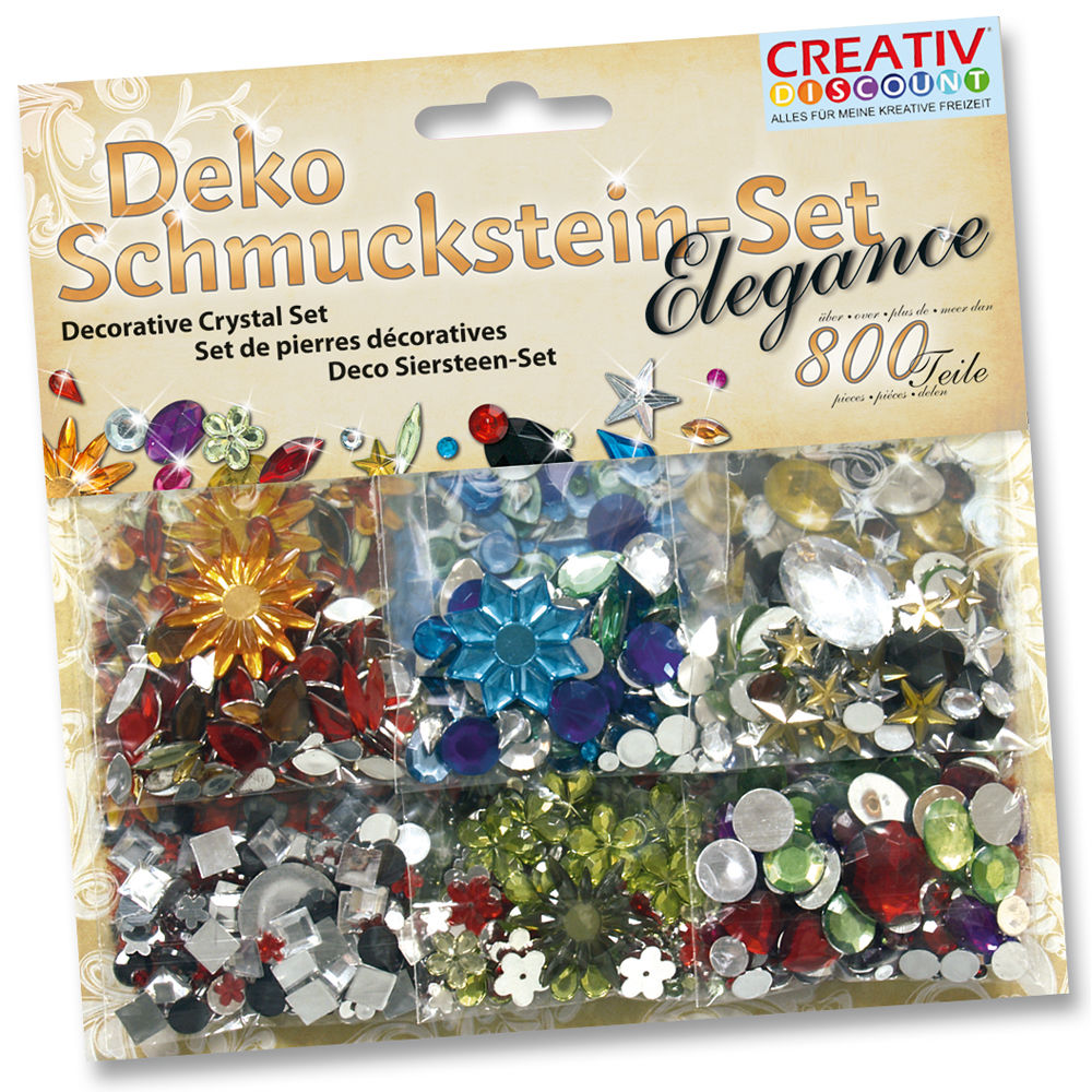 Schmucksteine-Set Elegance, 800 Teile