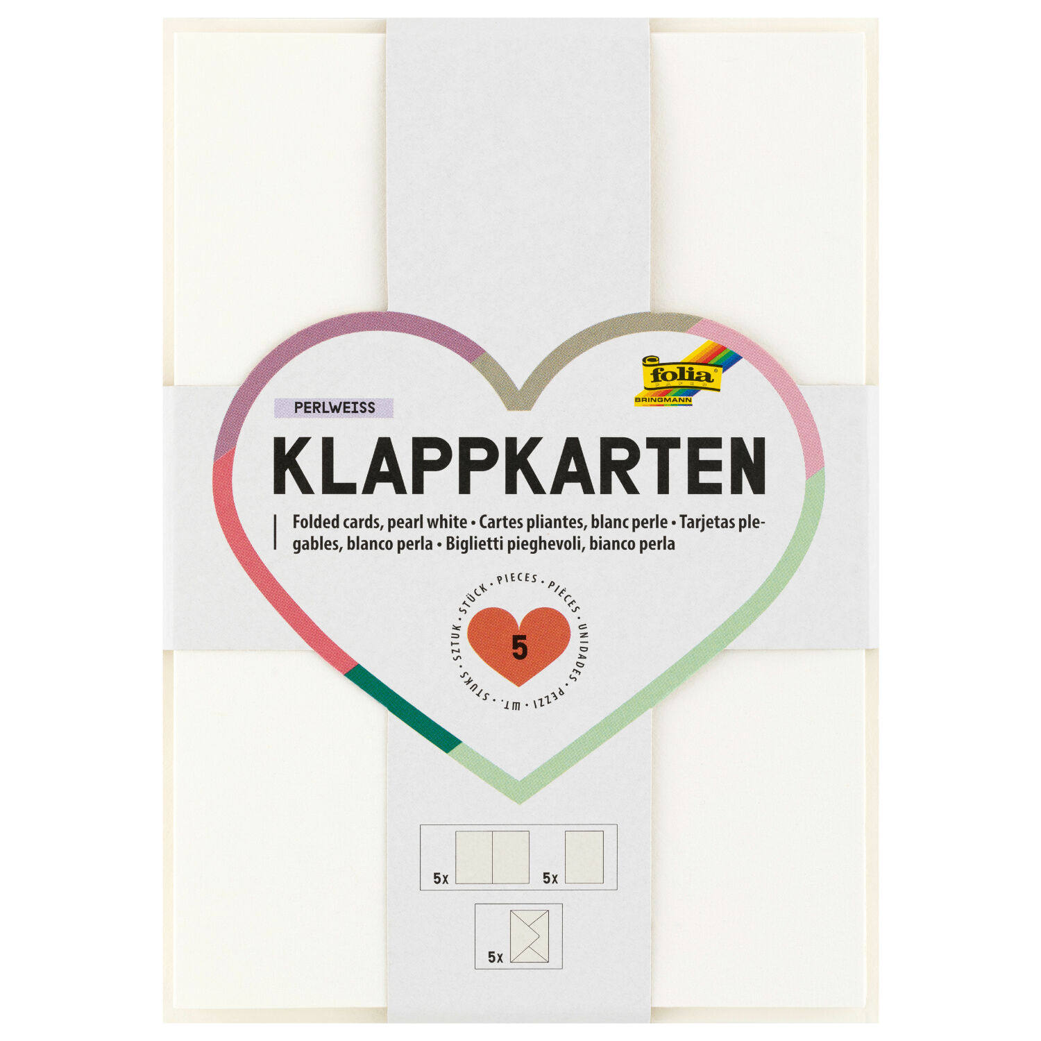 Doppelkarten & Umschl�ge, Standardformat perlwei� Bild 2