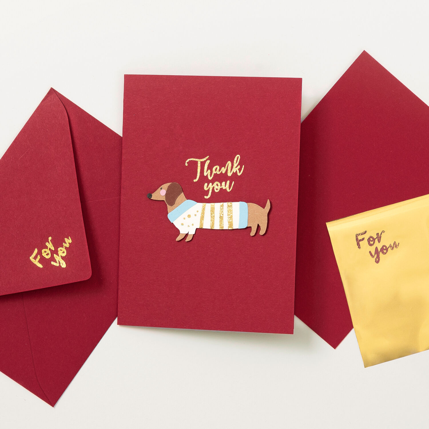 Doppelkarten & Umschl�ge, Standardformat Dunkelrot Bild 3