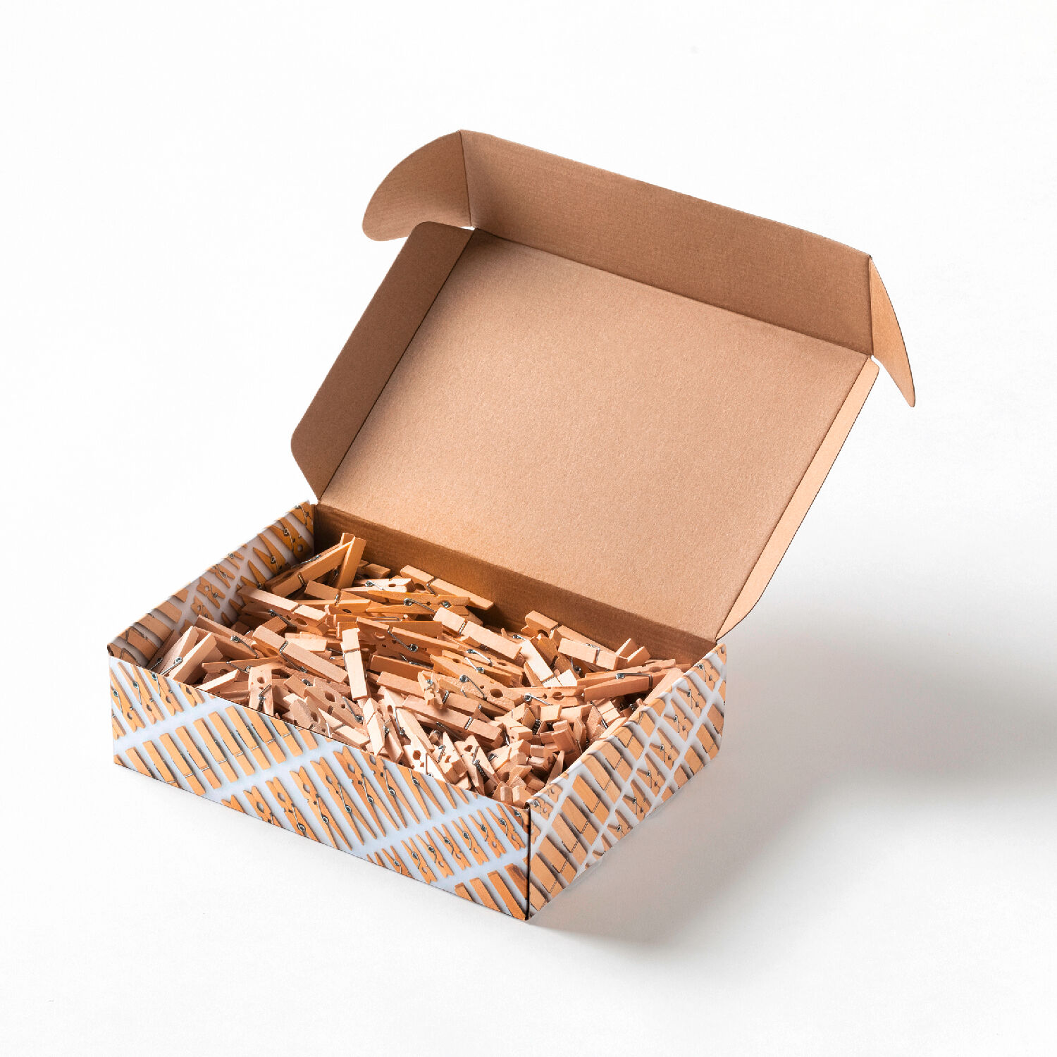 Holzklammern Jumbo Pack Natural, 500g, ca. 400 Klammern, 2,5-5cm Bild 2