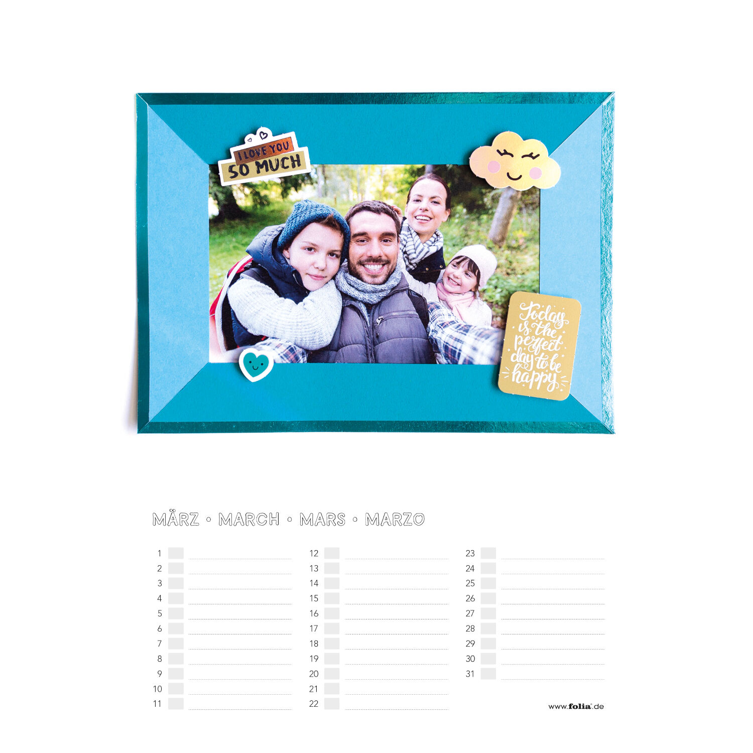 Bastel-Dauerkalender zum Selbstgestalten, DIN A4 Bild 4