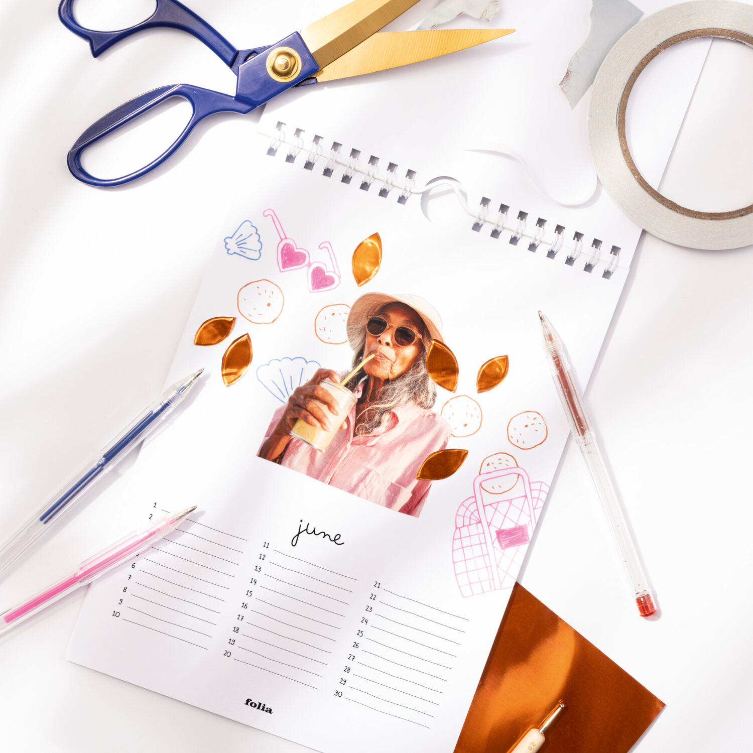 DIY Fotokalender, wei�, 190g/m�, 17x24cm Bild 3