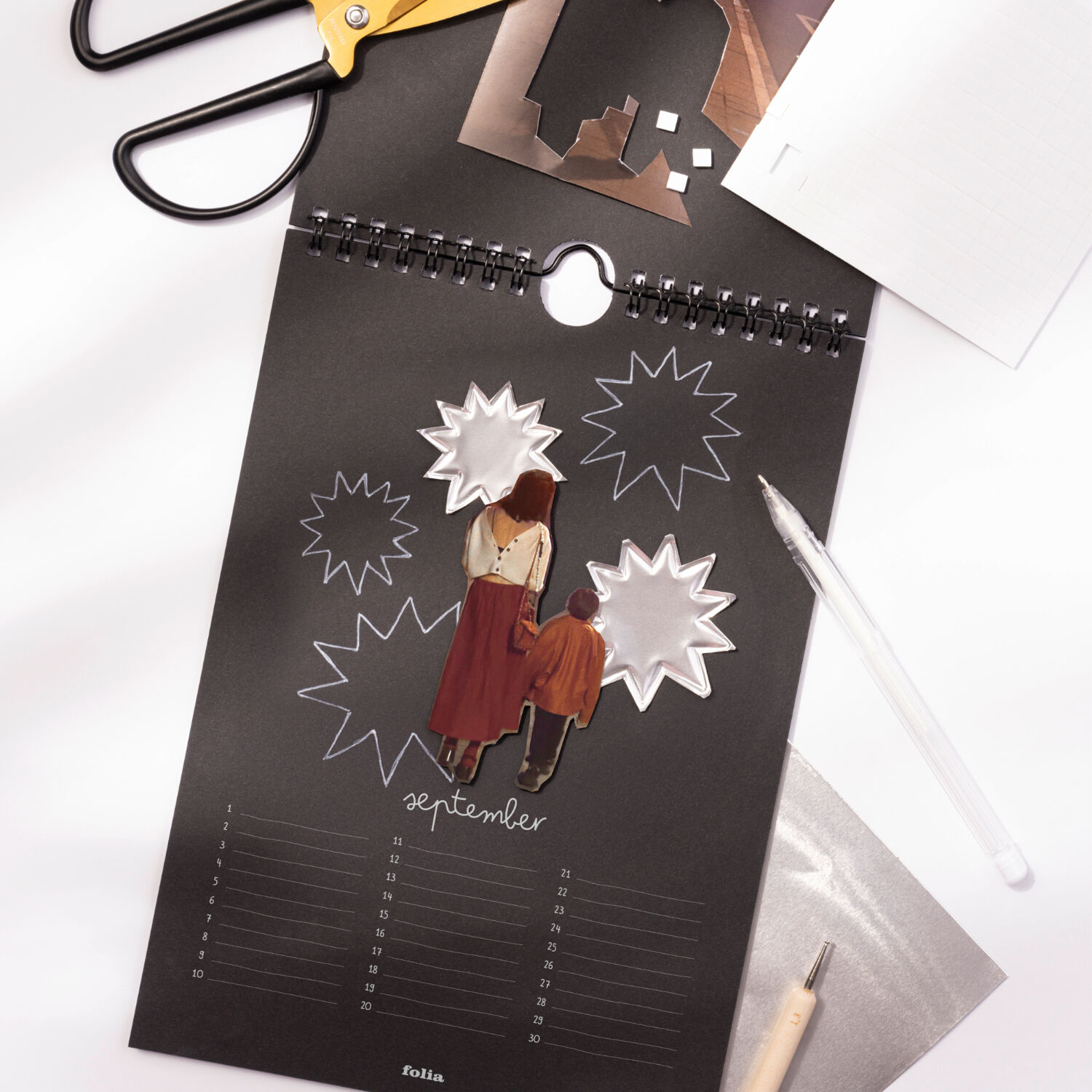 DIY Fotokalender, schwarz, 190g/m�, DIN A4 Bild 3