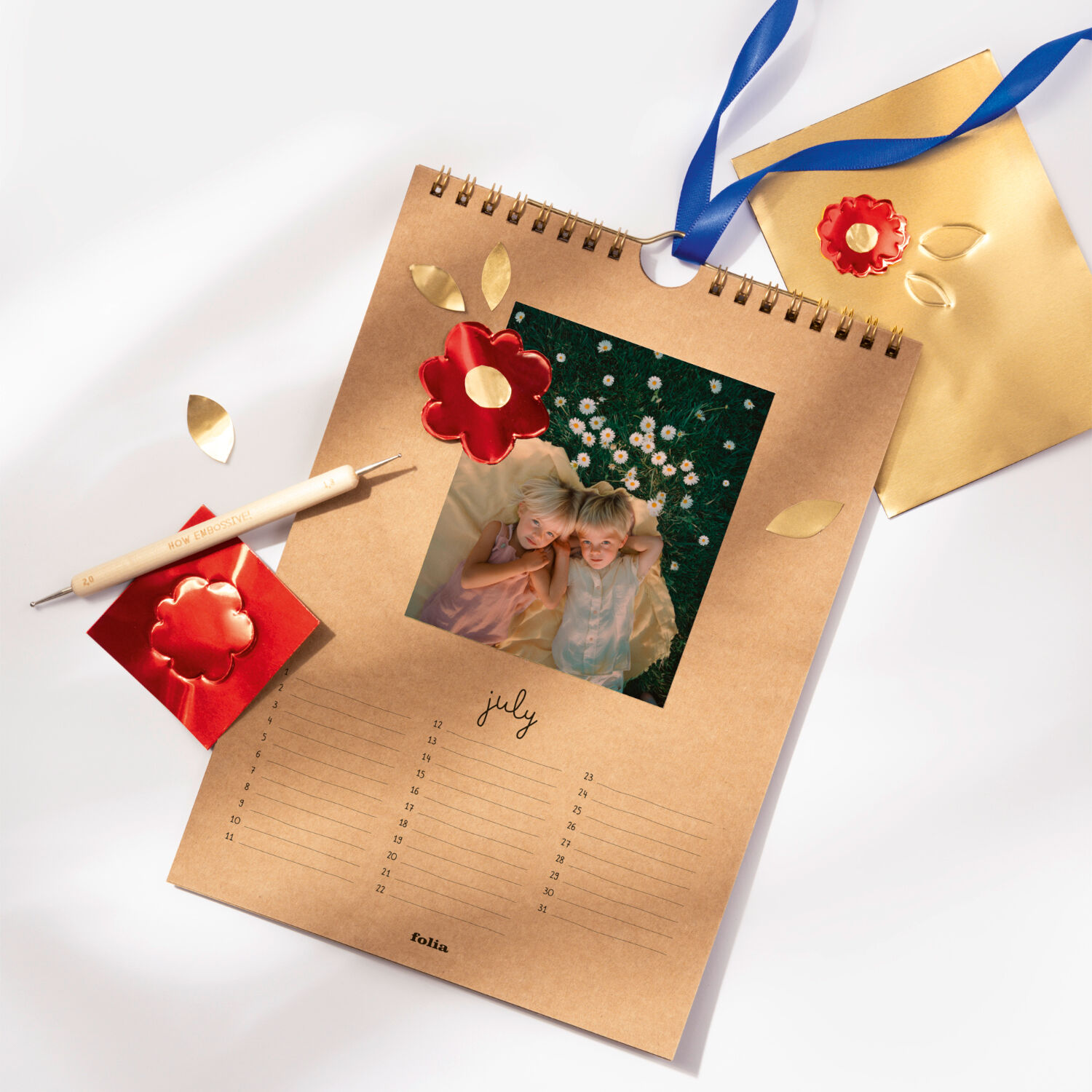 DIY Fotokalender, kraft, 200g/m�, 17x24cm Bild 2