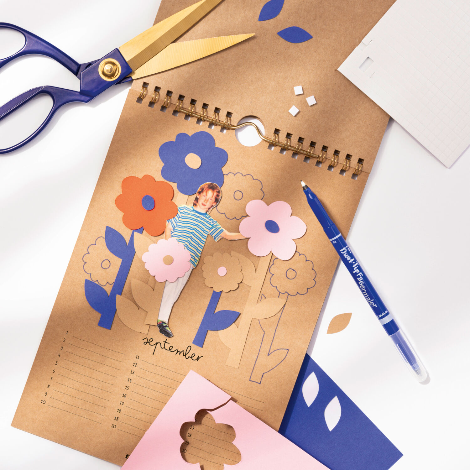 DIY Fotokalender, kraft, 200g/m�, 17x24cm Bild 3