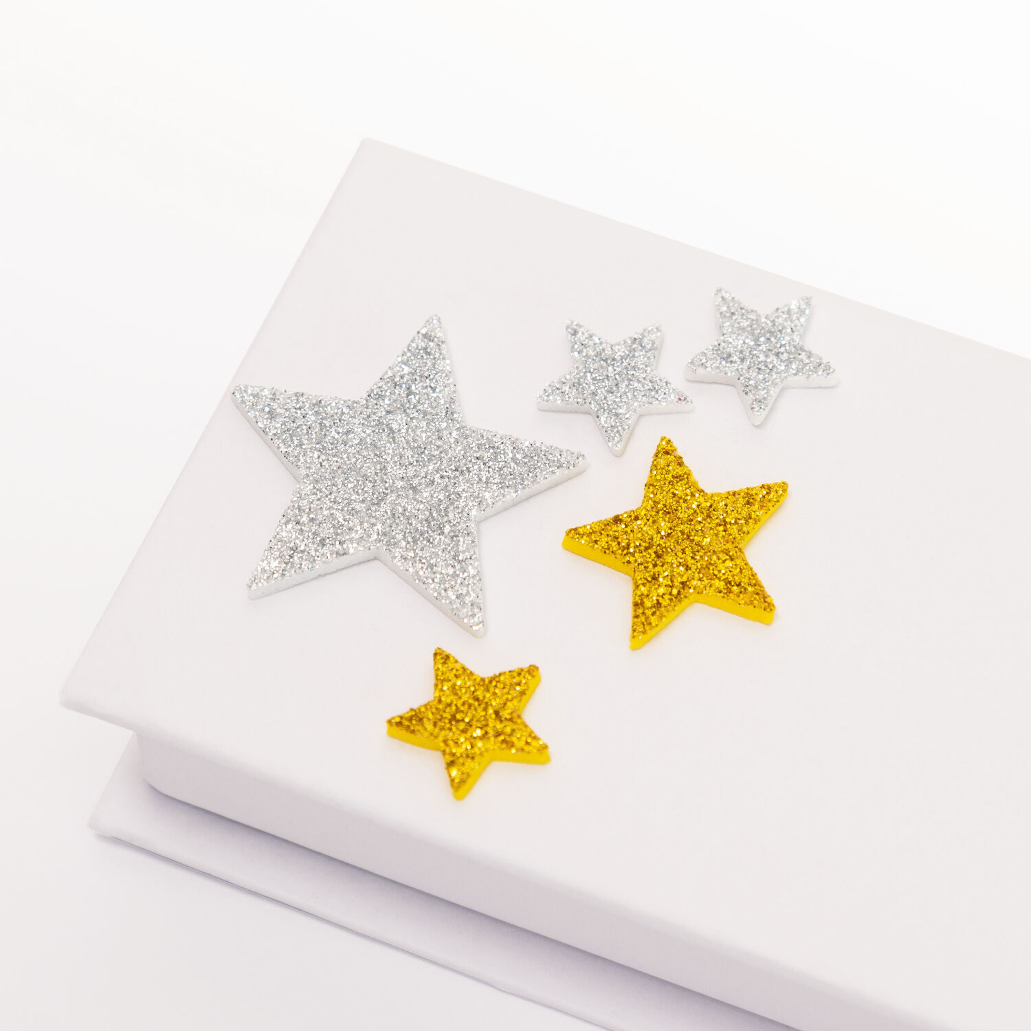 Moosgummi / Schaumstoff Glitter-Sticker Sterne f�r vielf�ltige Bastelarbeiten, 40 St�ck Bild 3