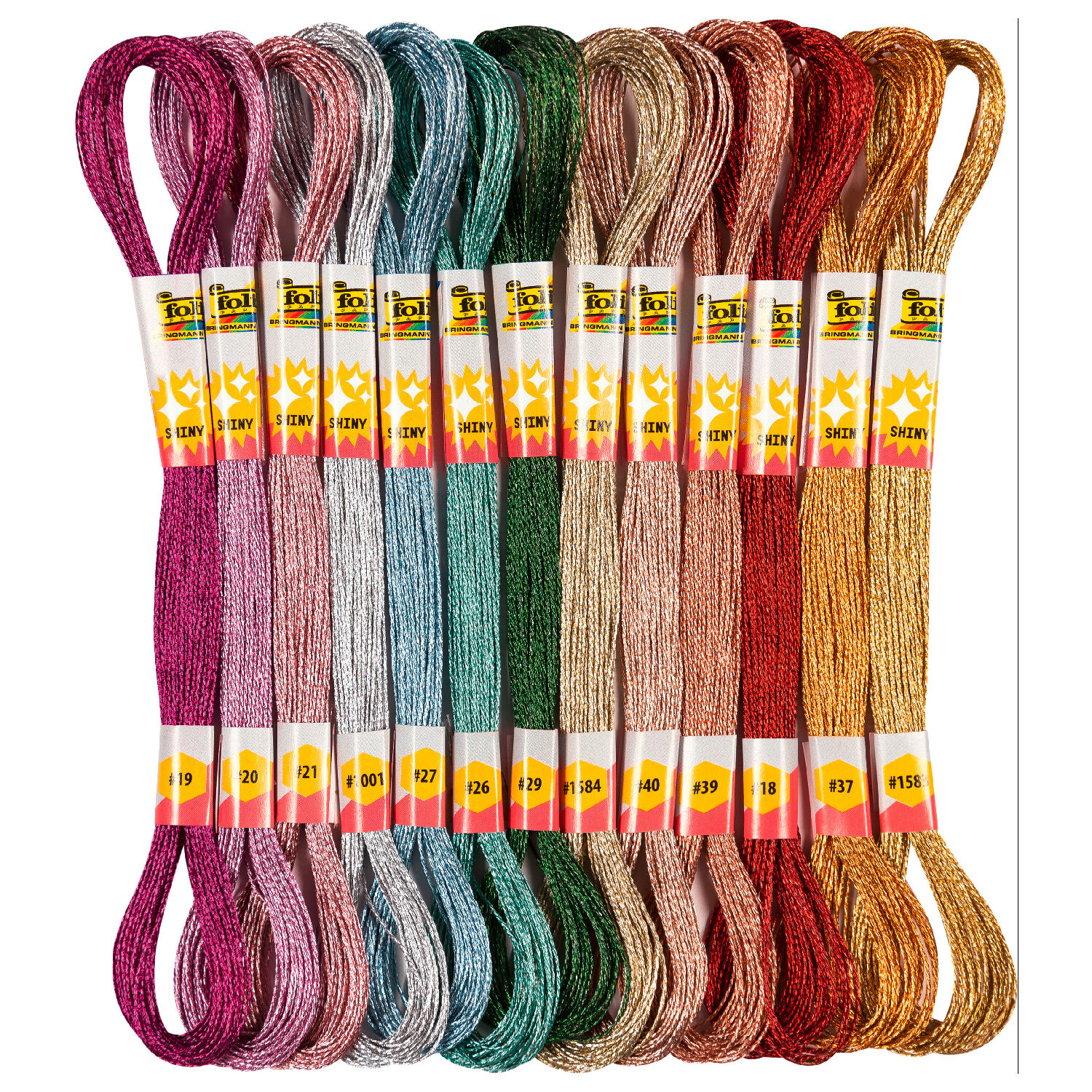 Stickgarn-Sortiment Metallic, 26 Docken  8m, in 13 Farben sortiert Bild 2