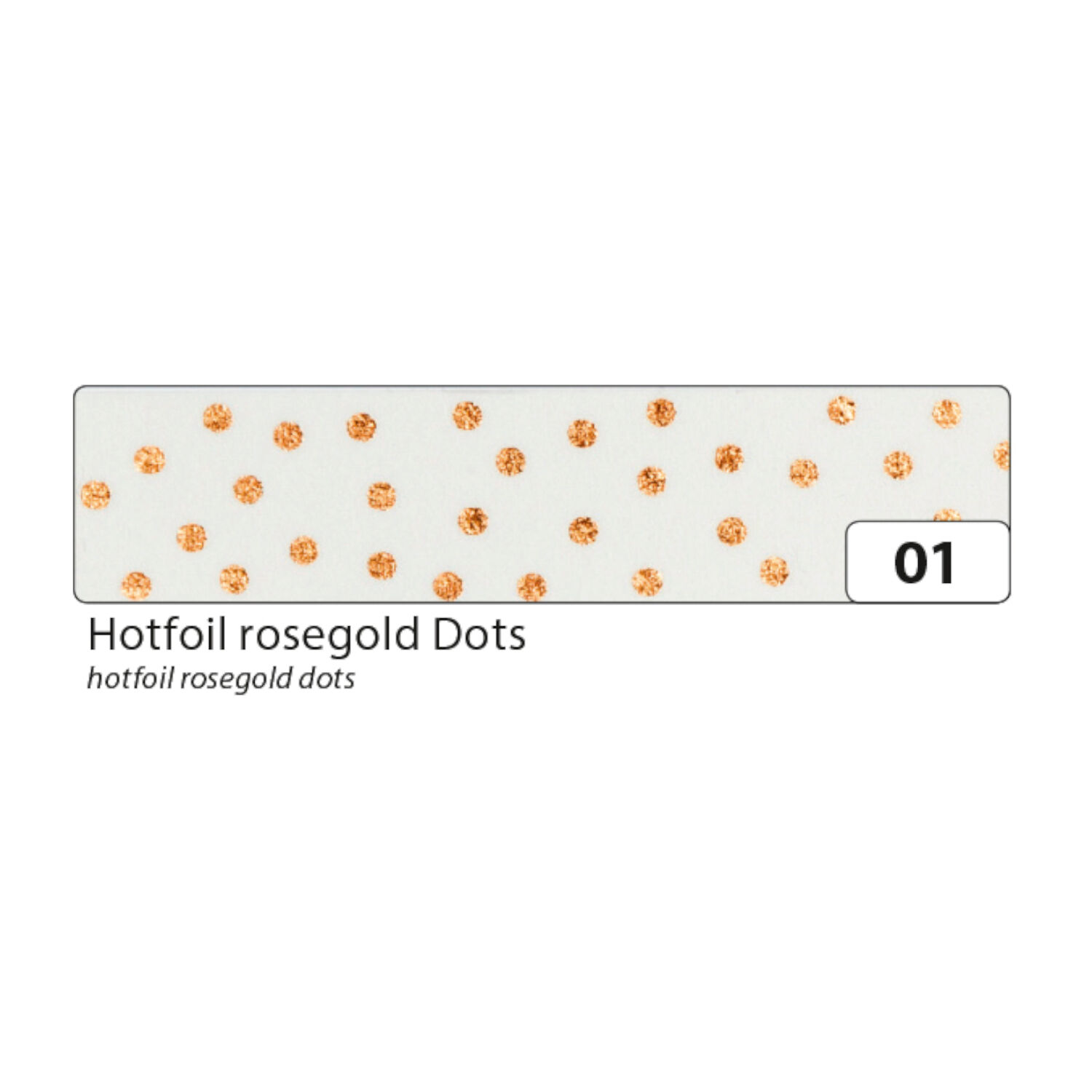 Washi Tape Klebeband, HOTFOIL rosegold Dots Bild 2