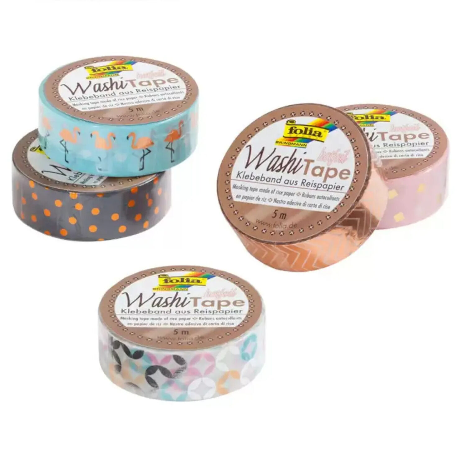 Washi Tape Klebeband, HOTFOIL rosegold Dots Bild 3