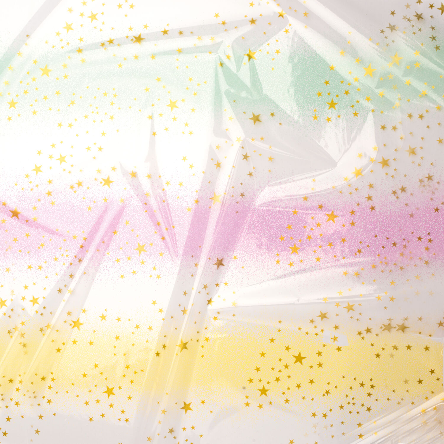 NEU Geschenkfolie Stars Rainbow / Sterne Regenbogen, 75 cm x 3 m Bild 2